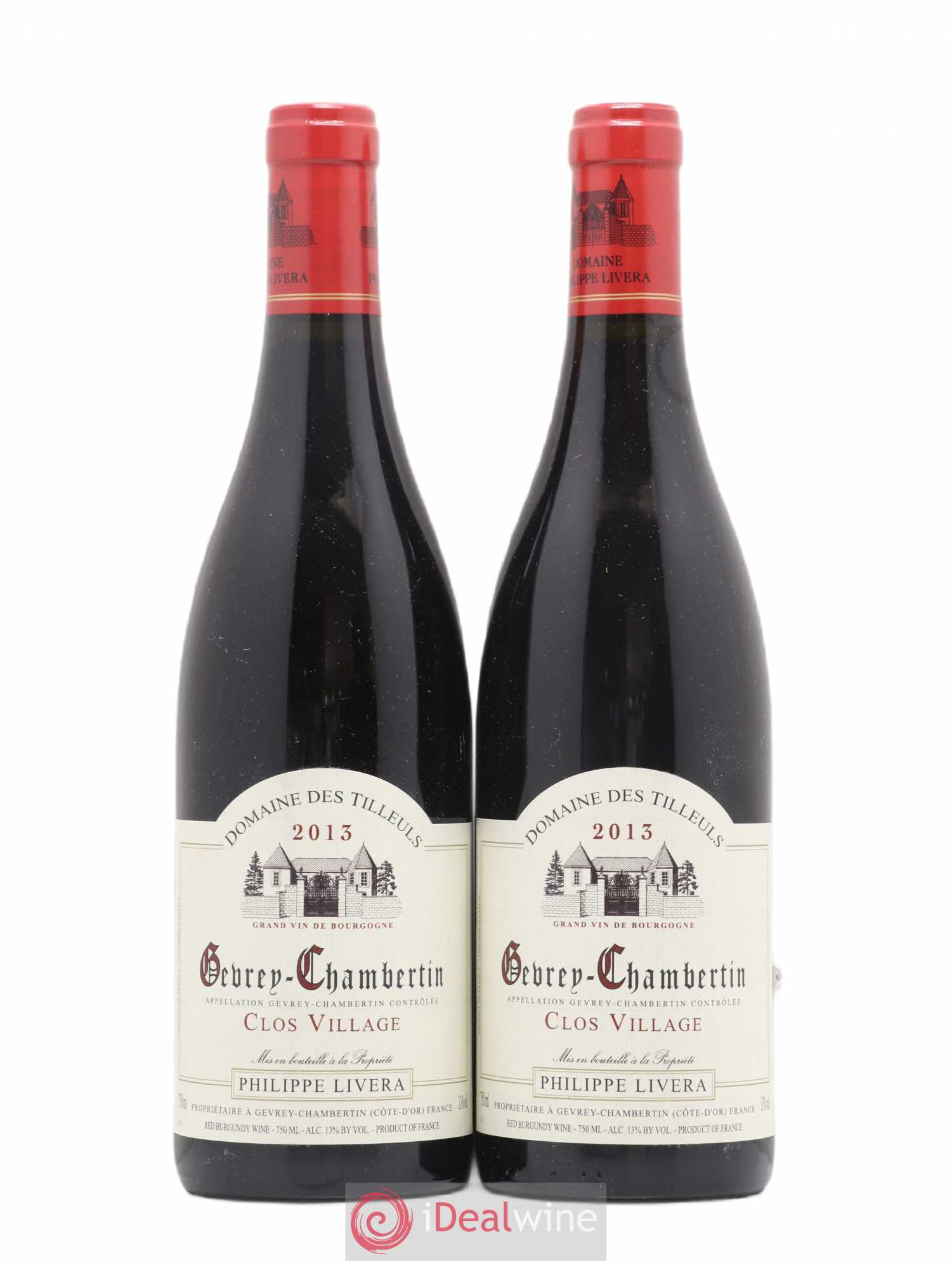 Gevrey-Chambertin Clos Village Tilleuls (Domaine des) - Philippe Livera 2013 - Lot de 2 bouteilles - 0