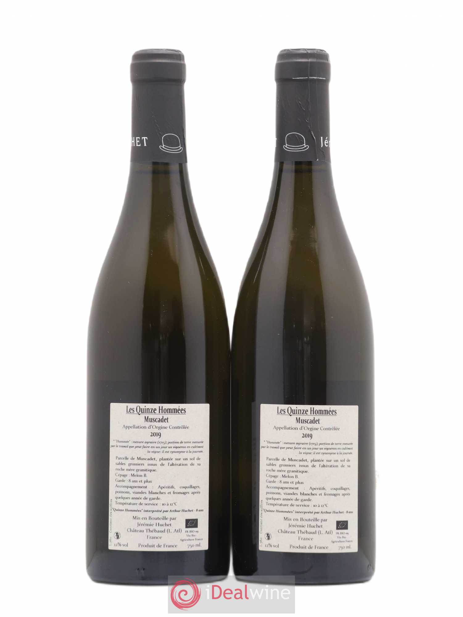 Muscadet Les Quinze Hommées Domaine de la Chauvinière (sans prix de réserve) 2019 - Posten von 2 Flaschen - 1