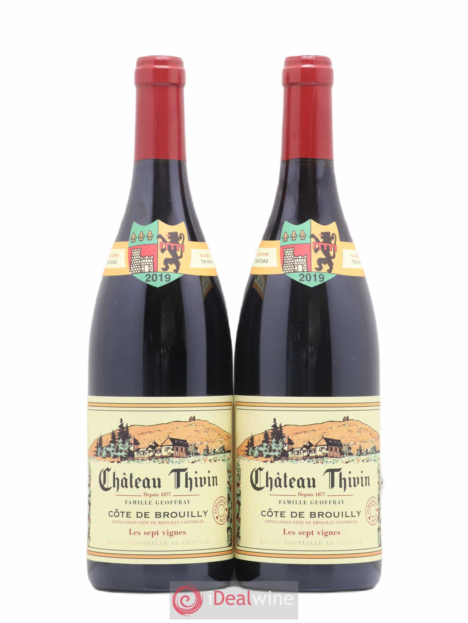 Côte de Brouilly Les 7 Vignes Château Thivin (sans prix de réserve) 2019 - Lot de 2 bouteilles - 0