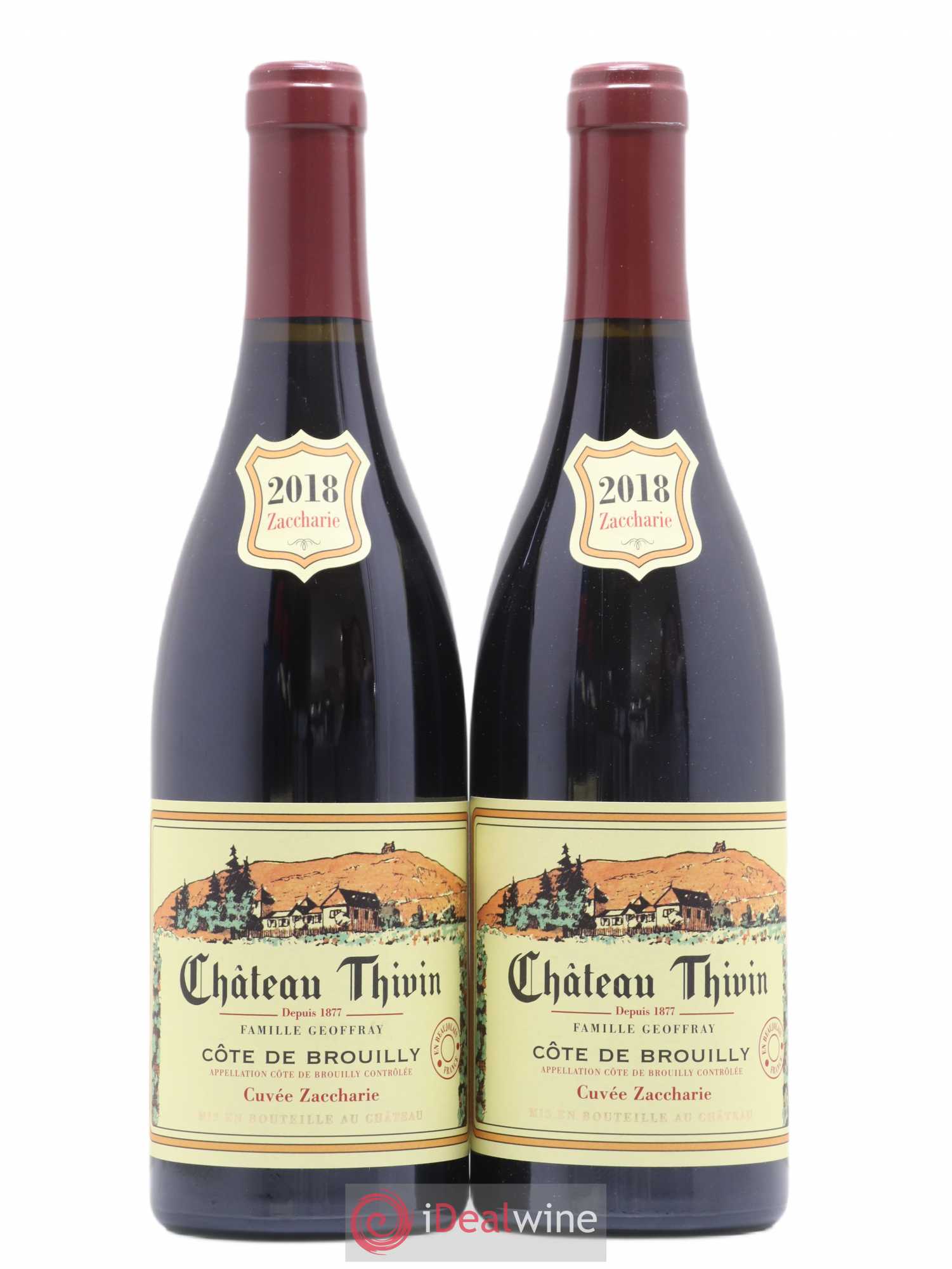 Côte de Brouilly Cuvée Zaccharie Château Thivin 2018 - Lot de 2 bouteilles - 0