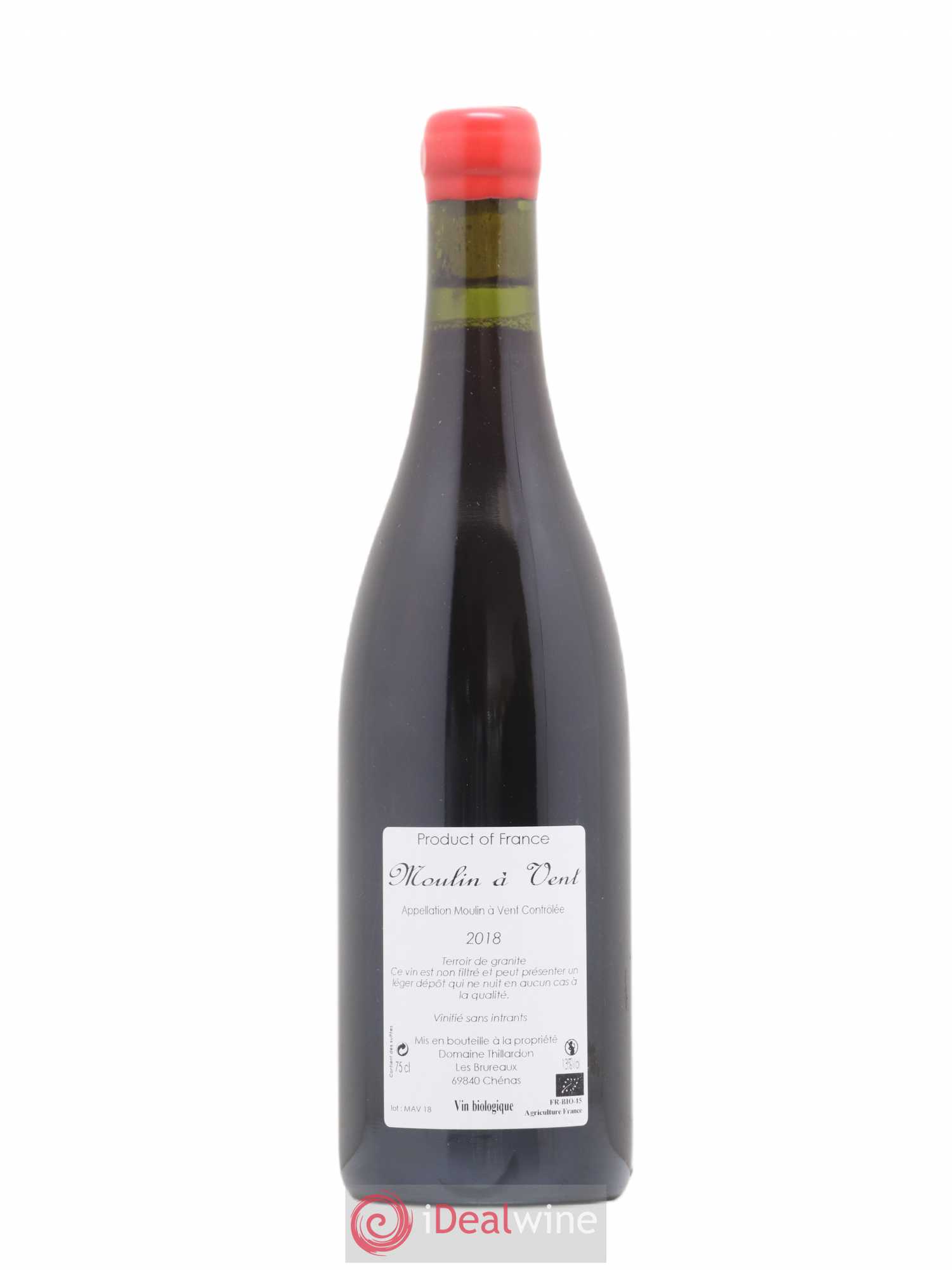 Moulin-à-Vent Domaine Thillardon 2018 - Lot de 1 bouteille - 1