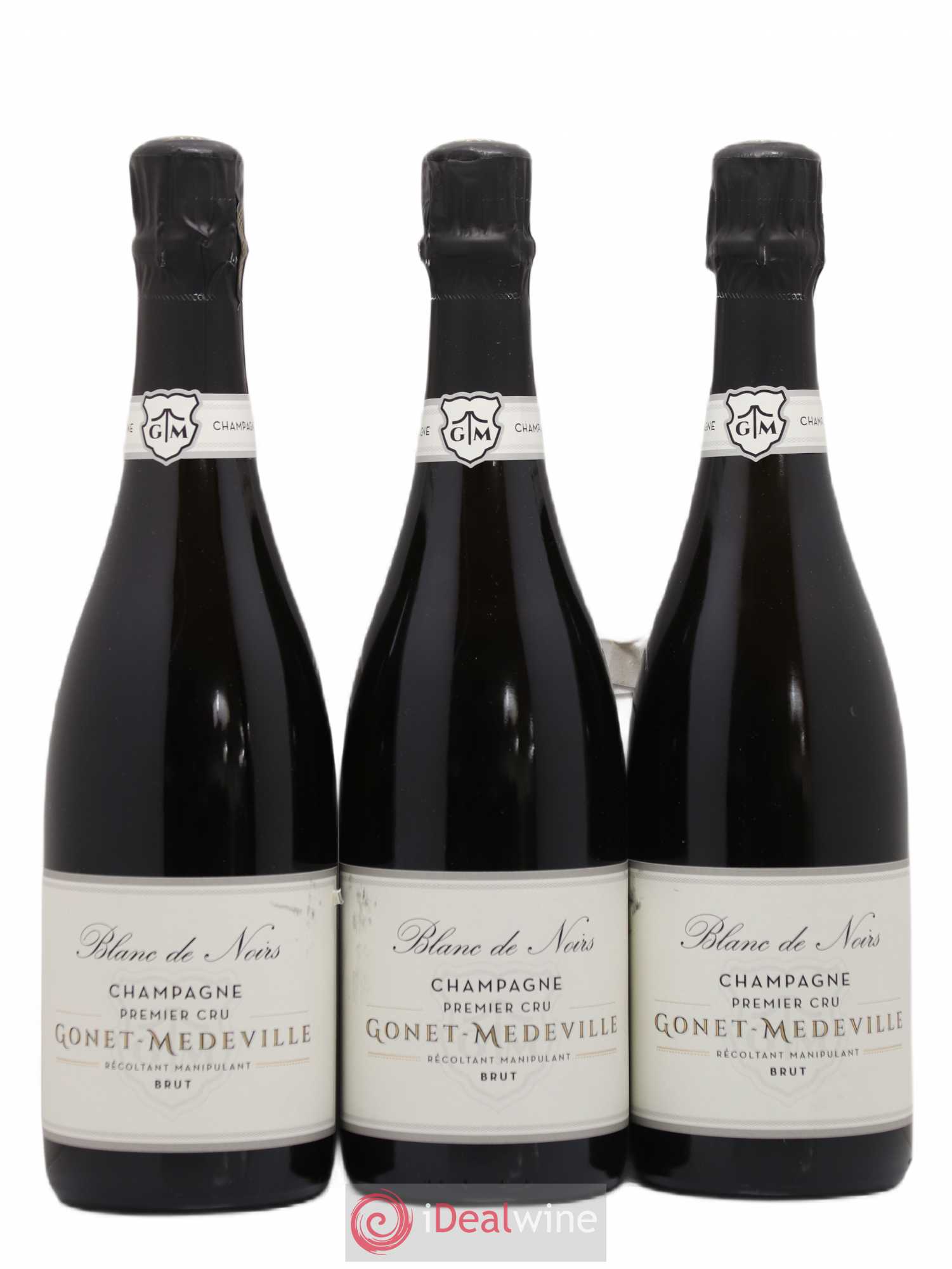 Blanc de Noirs 1er Cru Brut Vignobles Gonet-Medeville (sans prix de réserve) - Lot de 3 bouteilles - 0
