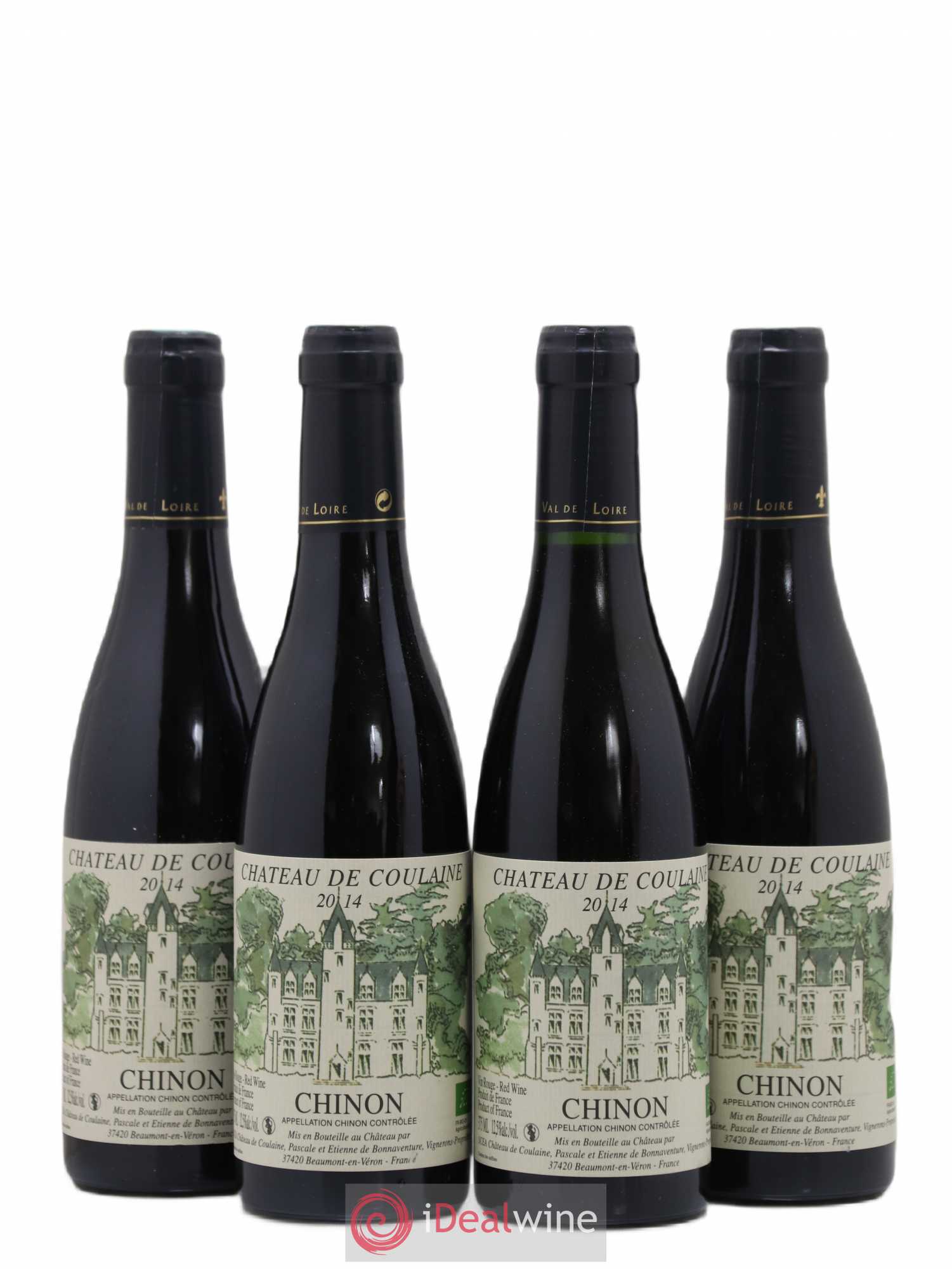Chinon Château De Coulaine (sans prix de réserve) 2014 - Posten von 4 Demi-Flaschen - 0