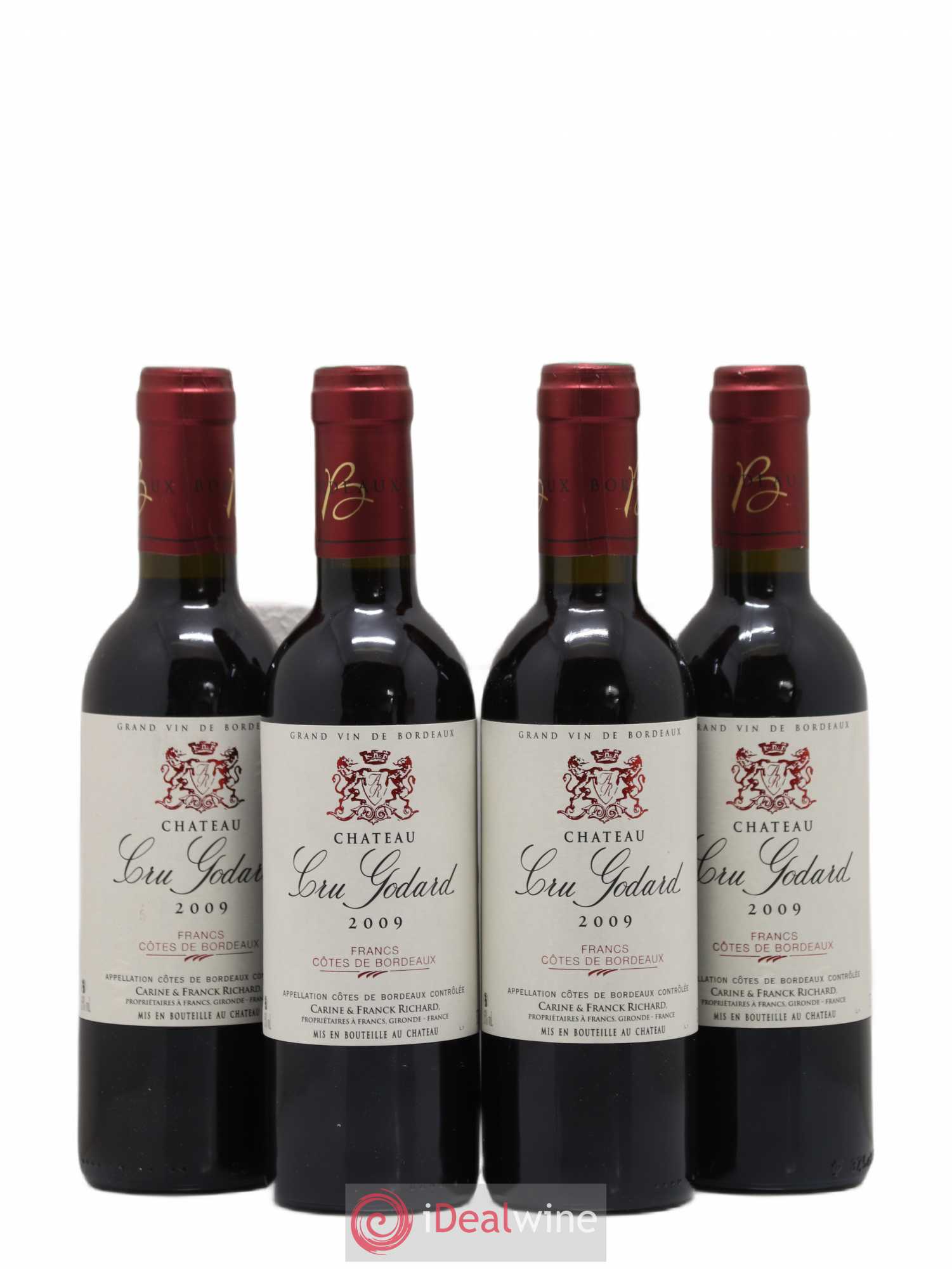 Côtes de Francs Château Cru Godard (sans prix de réserve) 2009 - Posten von 4 Demi-Flaschen - 0