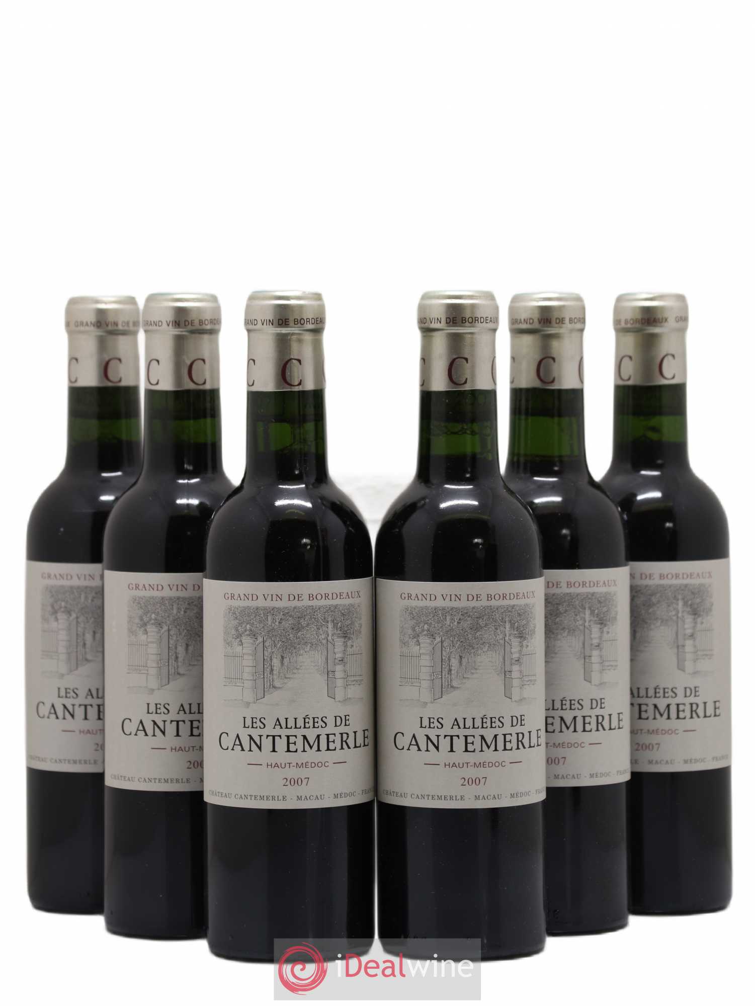 Allées de Cantemerle Second Vin (sans prix de réserve) 2007 - Lot de 6 demi bouteilles - 0