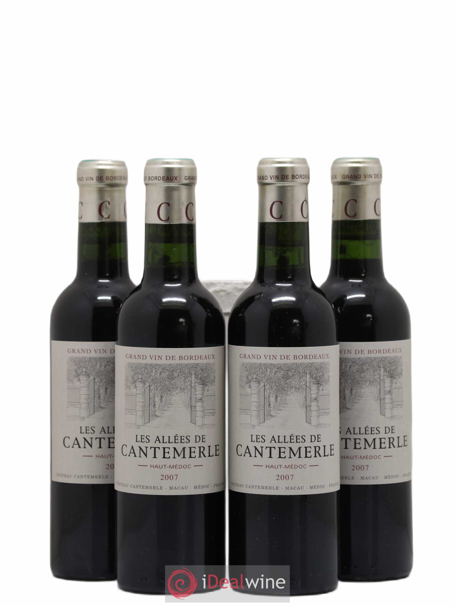 Allées de Cantemerle Second Vin (sans prix de réserve) 2007 - Lot de 4 demi bouteilles - 0