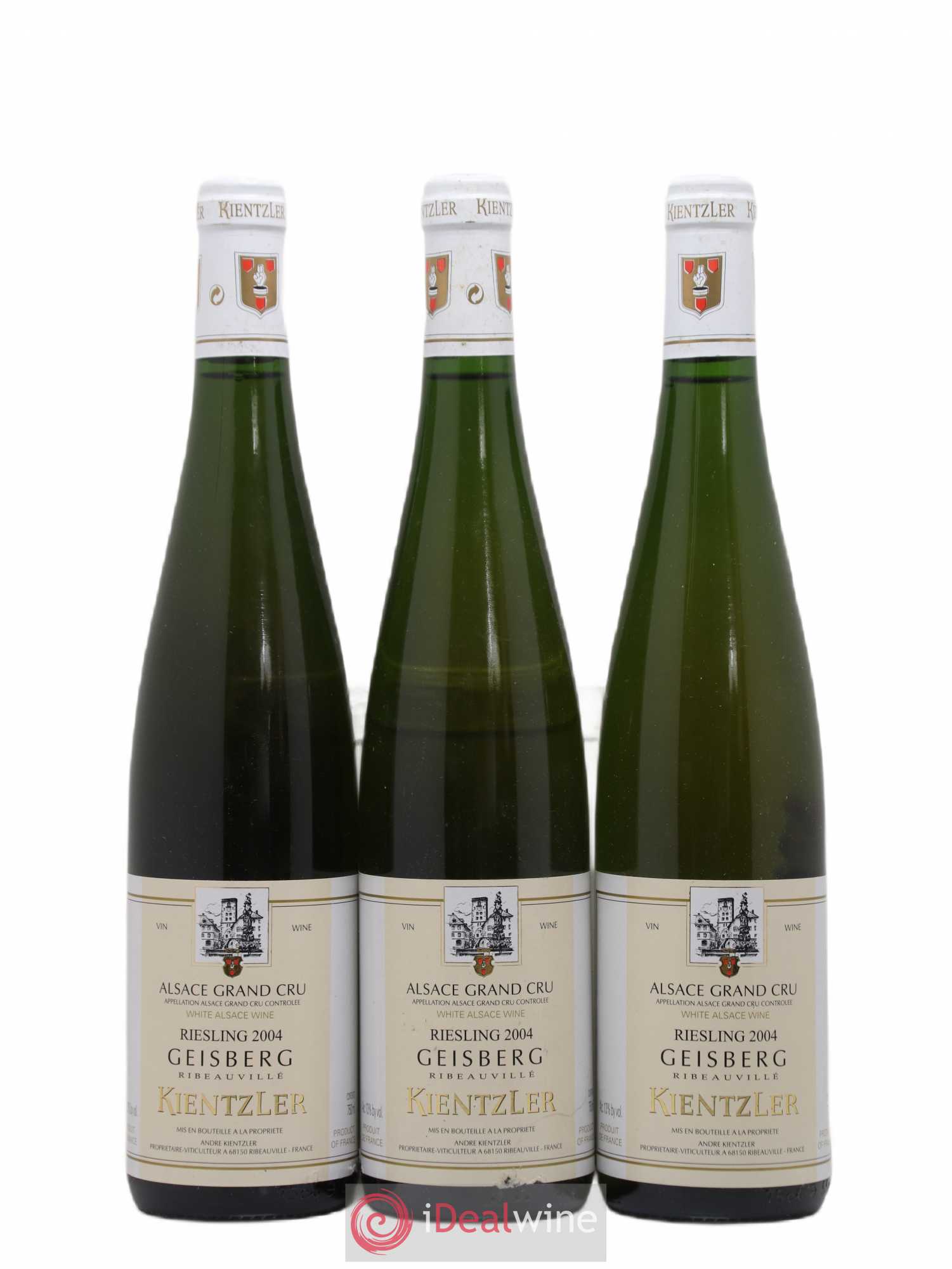 Alsace Riesling Grand Cru Geisberg Kientzler (sans prix de réserve) 2004 - Lot de 3 bouteilles - 0