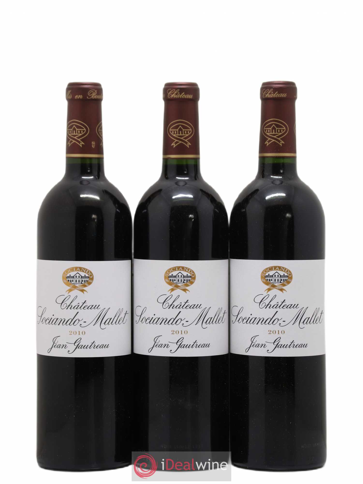 Château Sociando Mallet (sans prix de réserve) 2010 - Lot de 3 bouteilles - 0