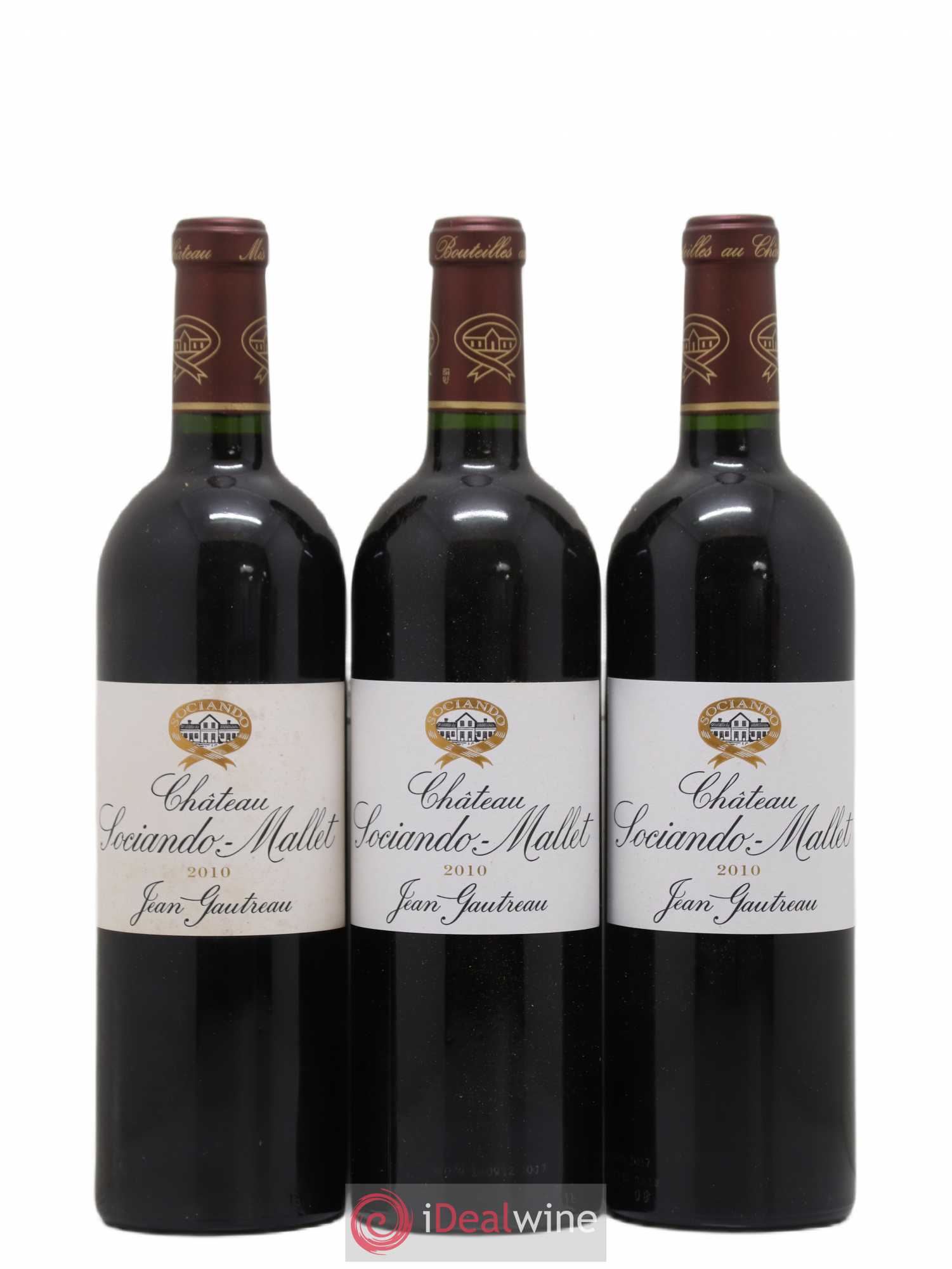 Château Sociando Mallet (sans prix de réserve) 2010 - Lot de 3 bouteilles - 0