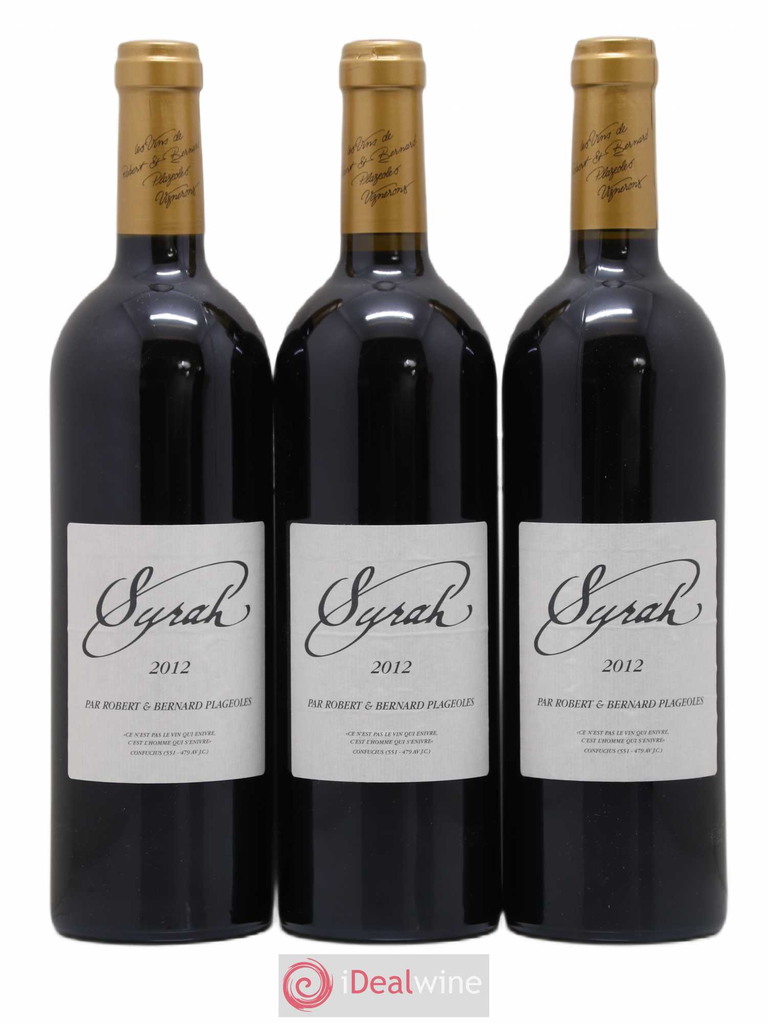 Côtes du Tarn Syrah Plageoles (sans prix de réserve) 2012 - Lot de 3 bouteilles - 0