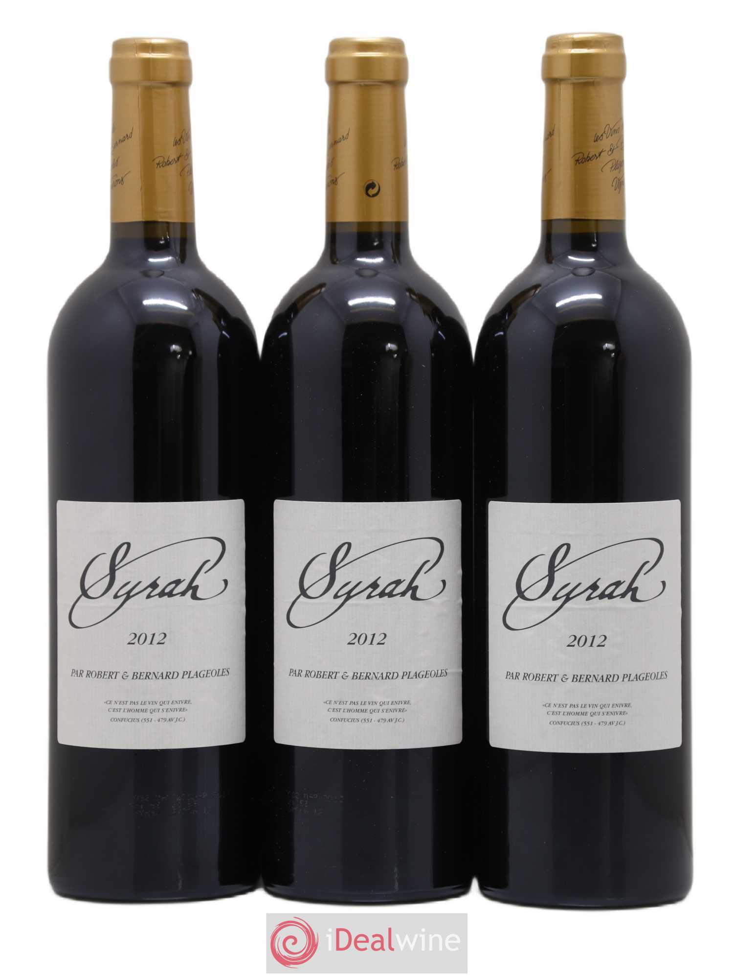 Côtes du Tarn Syrah Plageoles (sans prix de réserve) 2012 - Lot de 3 bouteilles - 0