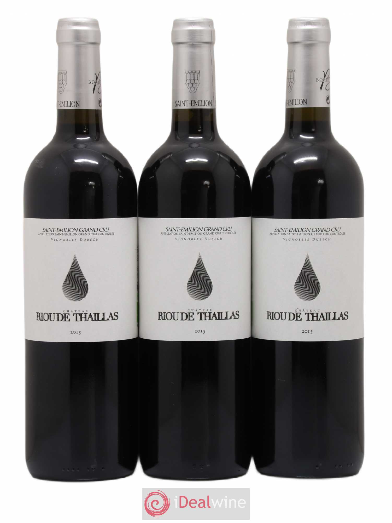 Saint-Émilion Grand Cru Château Riou De Thaillas (sans prix de réserve) 2015 - Posten von 3 Flaschen - 0