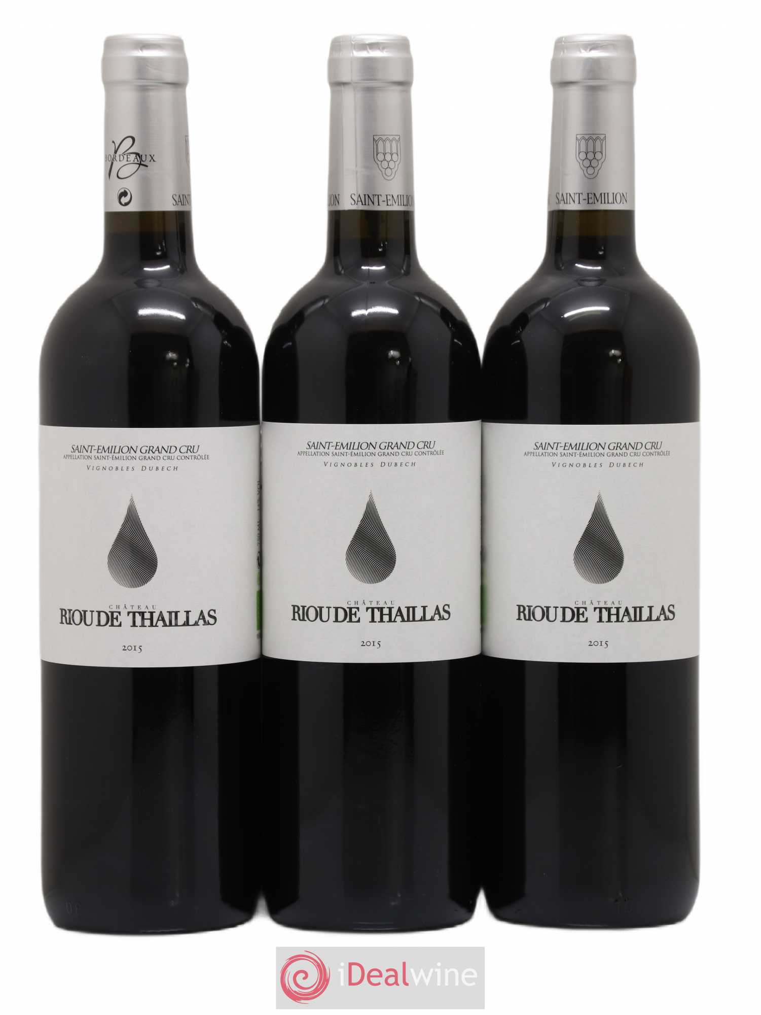 Saint-Émilion Grand Cru Château Riou De Thaillas (sans prix de réserve) 2015 - Posten von 3 Flaschen - 0