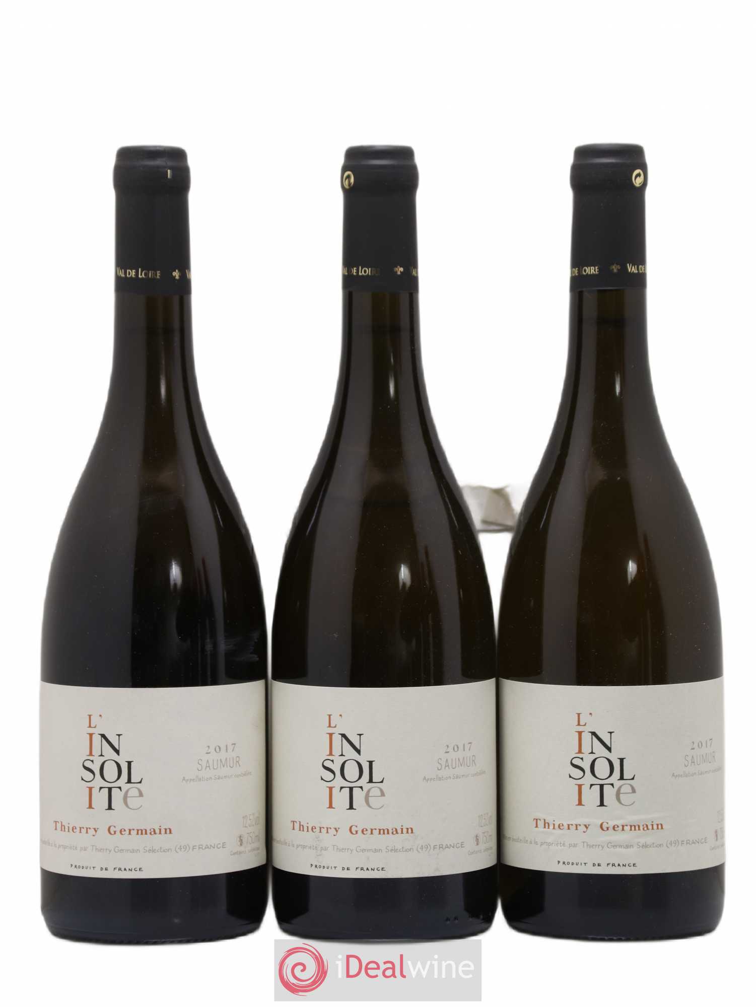 Saumur Insolite Domaine des Roches Neuves - Thierry Germain (sans prix de réserve) 2017 - Lot de 3 bouteilles - 0