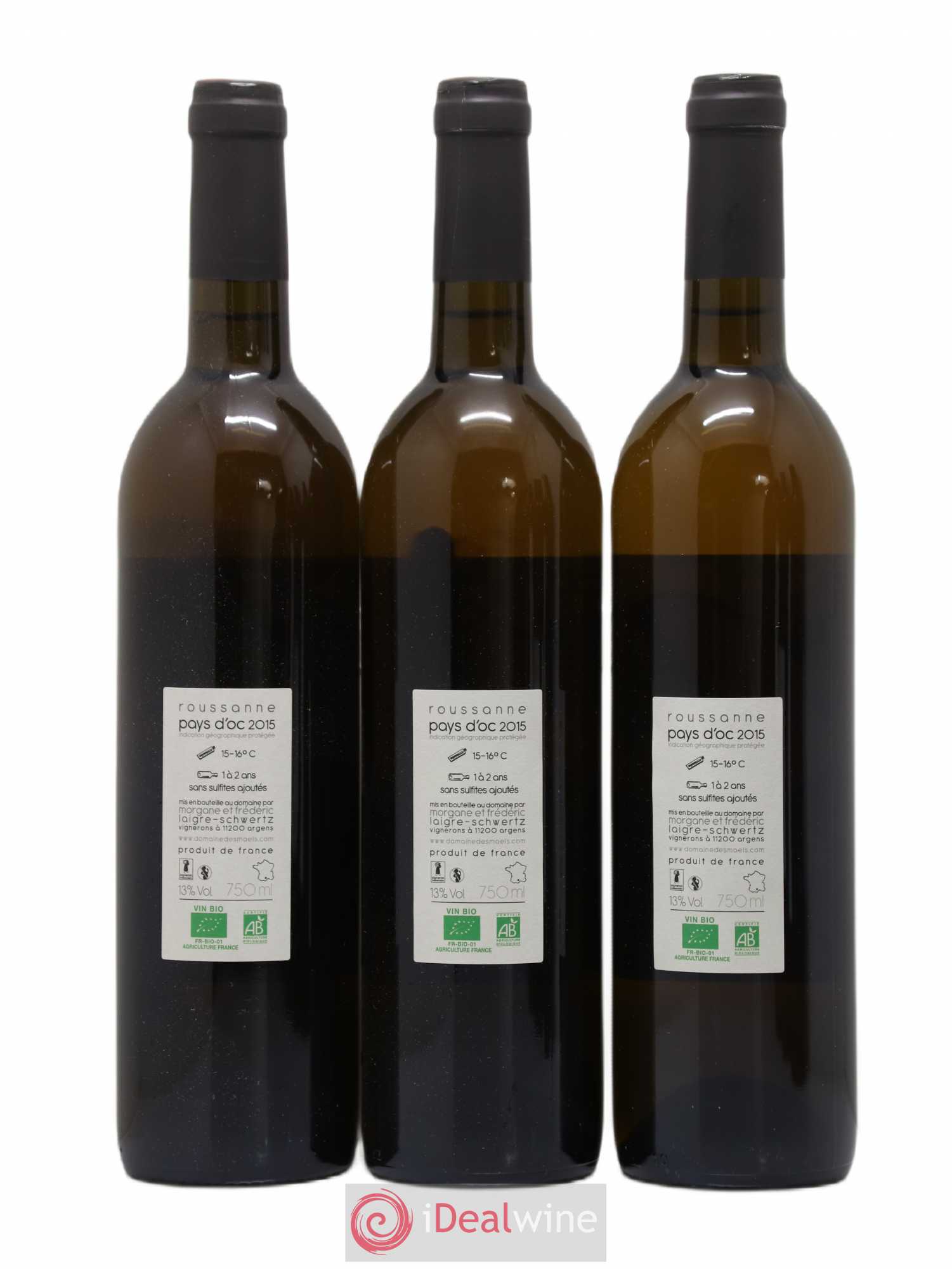 Pays d'Oc le M des Maels Domaine des Maels (sans prix de réserve) 2015 - Posten von 3 Flaschen - 1