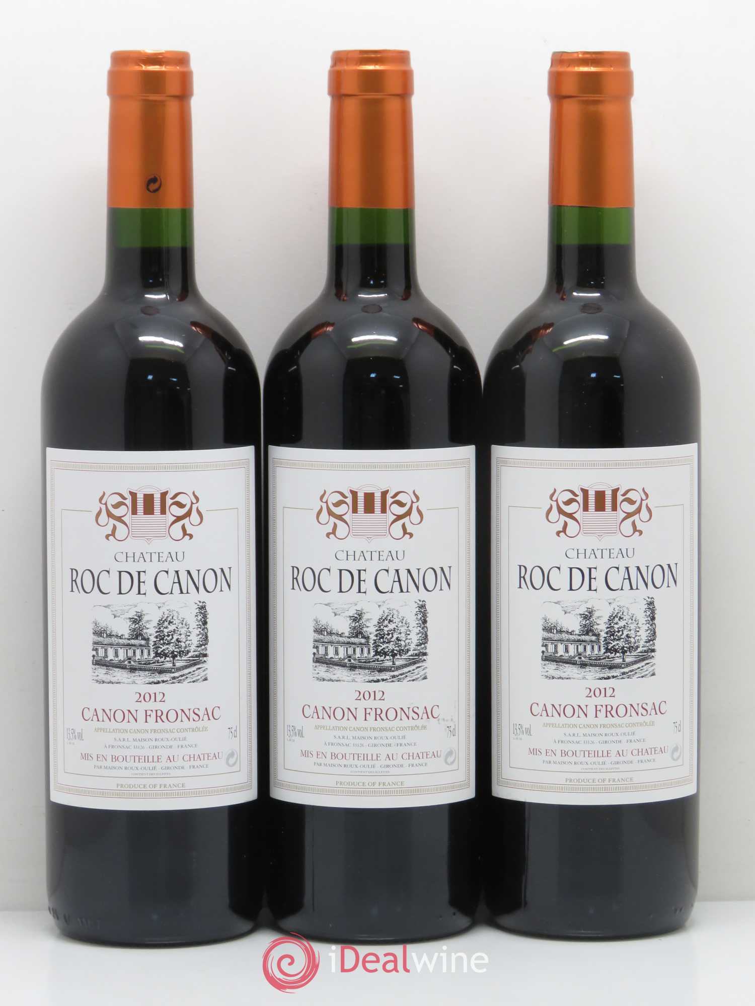 Canon-Fronsac Château Roc de Canon (sans prix de réserve) 2012 - Posten von 3 Flaschen - 0