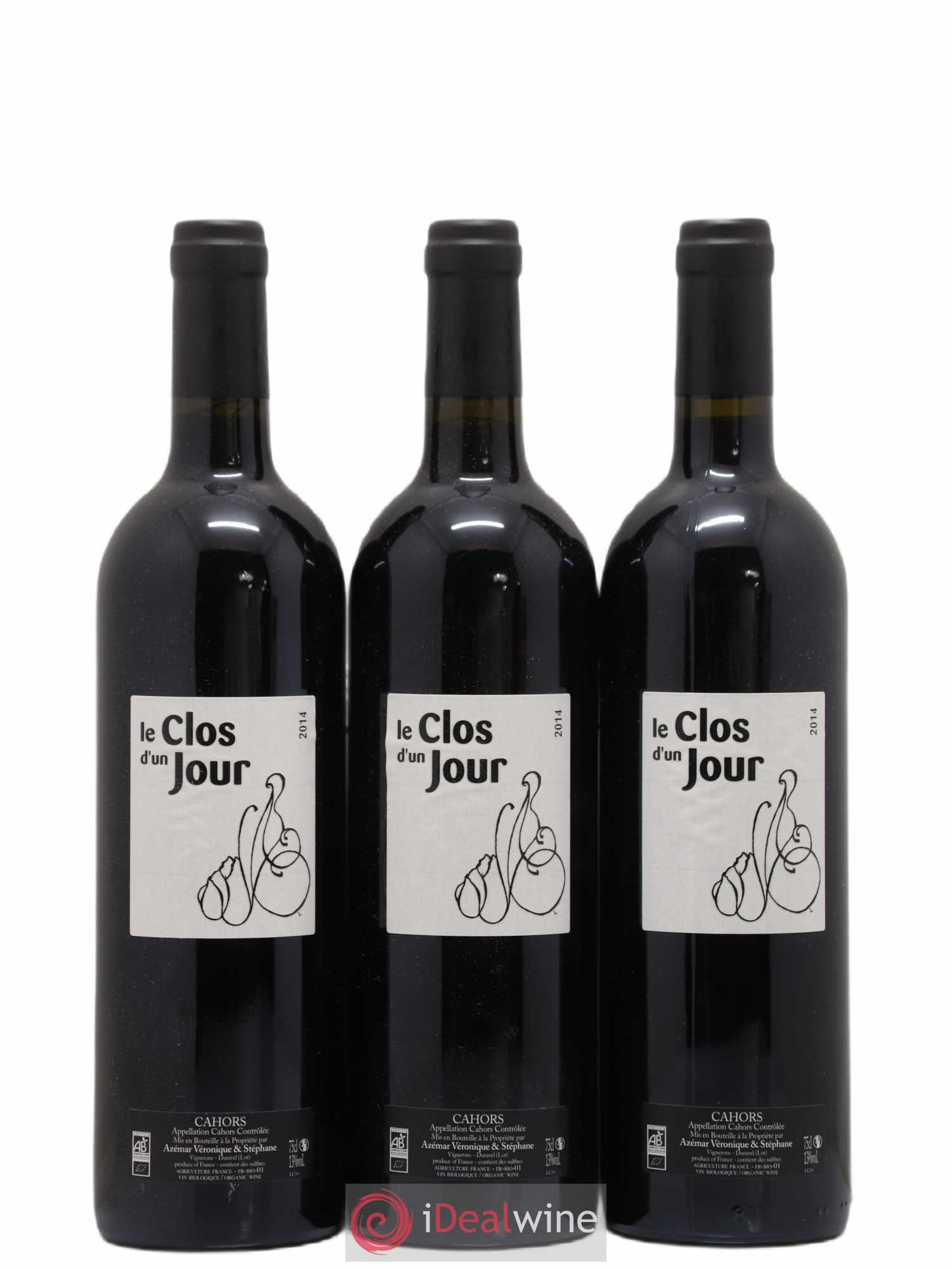 Cahors Le Clos d'un jour (sans prix de réserve) 2014 - Posten von 3 Flaschen - 0