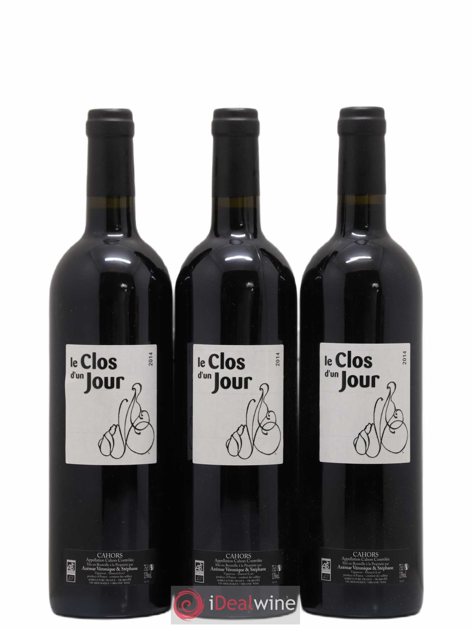 Cahors Le Clos d'un jour (sans prix de réserve) 2014 - Posten von 3 Flaschen - 0
