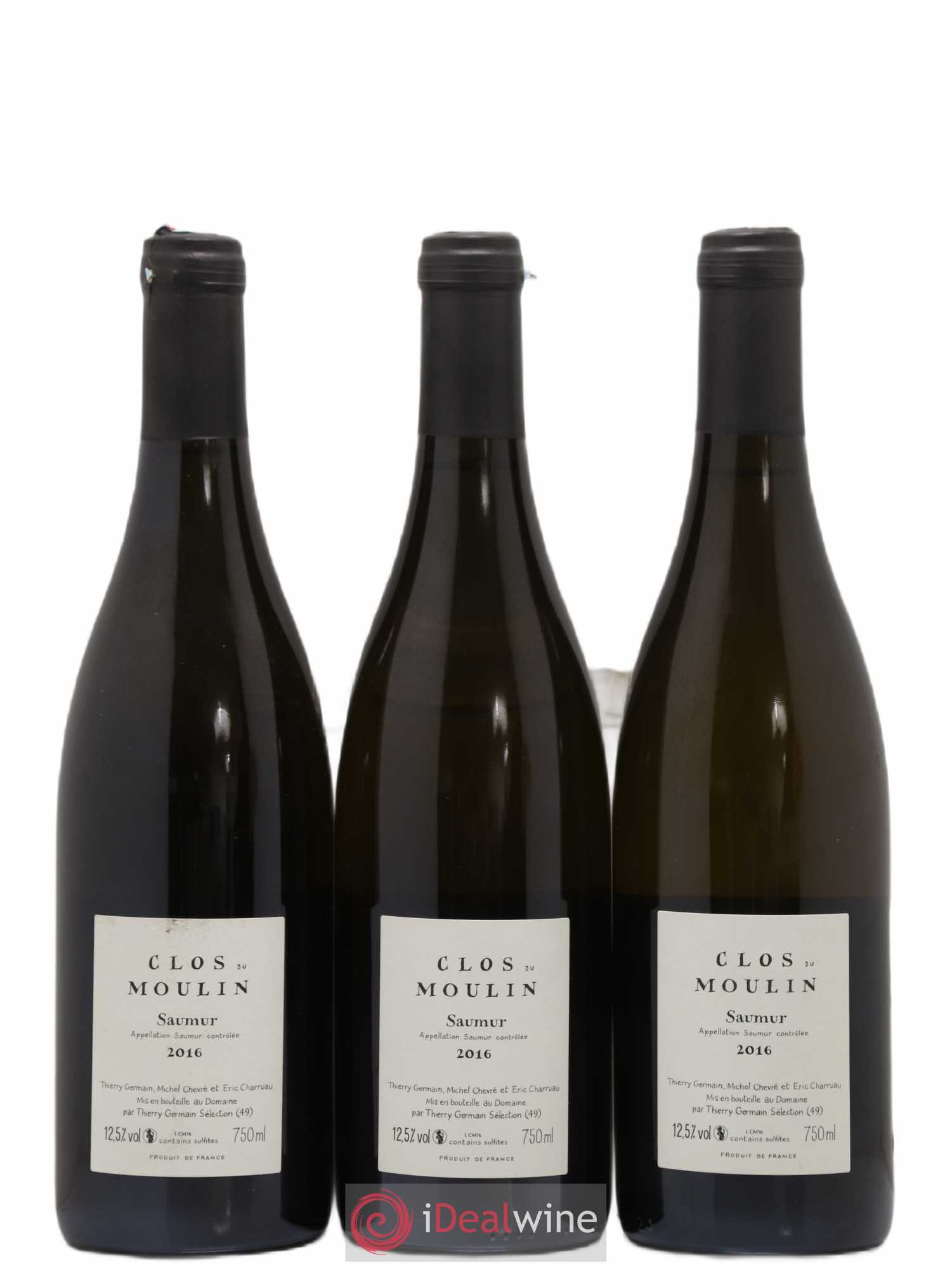 Saumur Clos du Moulin Domaine des Roches Neuves - Thierry Germain  (sans prix de réserve) 2016 - Lot de 3 bouteilles - 1