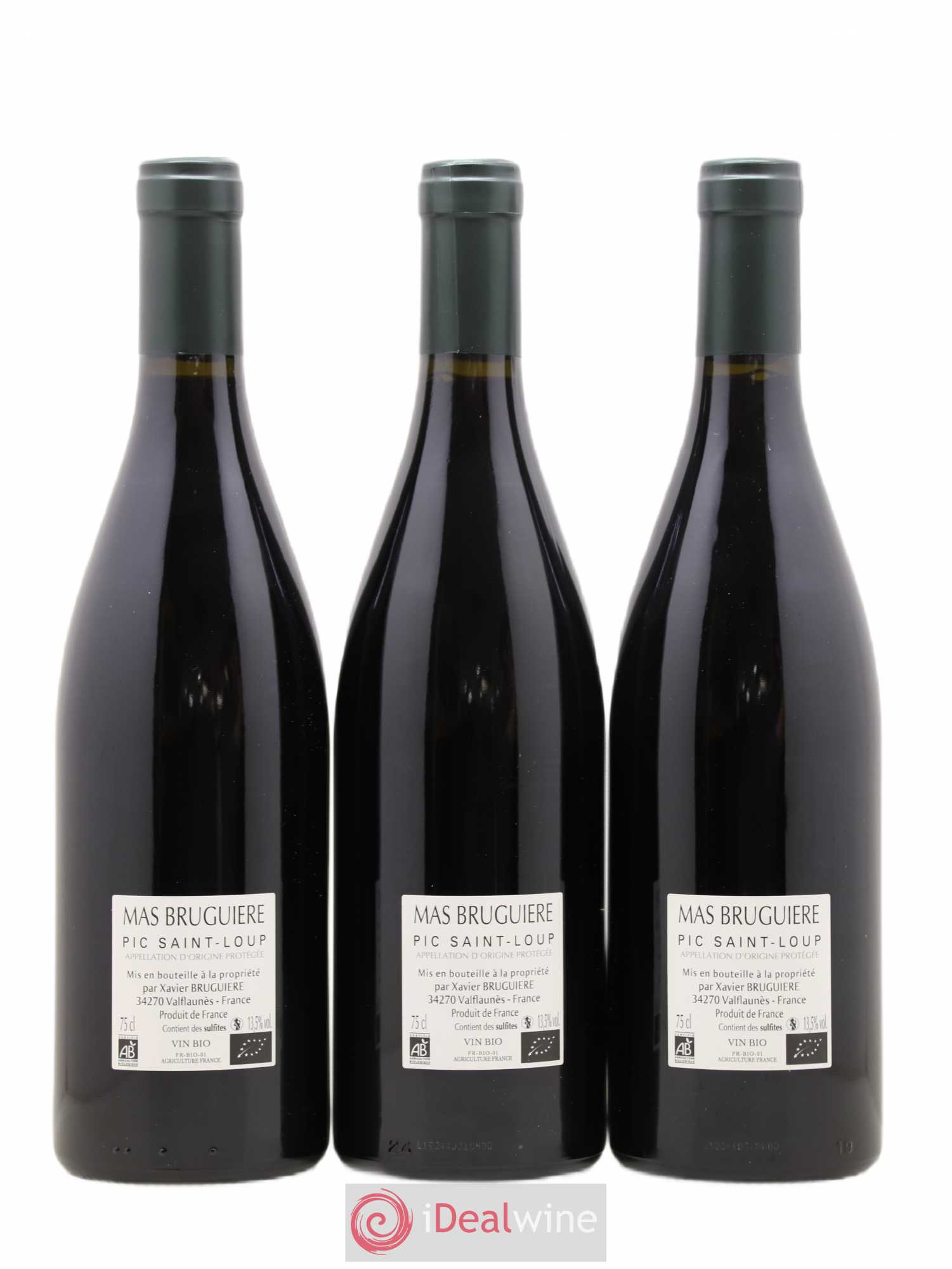 Pic Saint-Loup Mas Bruguière L'Arbouse Guilhem et Xavier Bruguière  (sans prix de réserve) 2018 - Lot de 3 bouteilles - 1