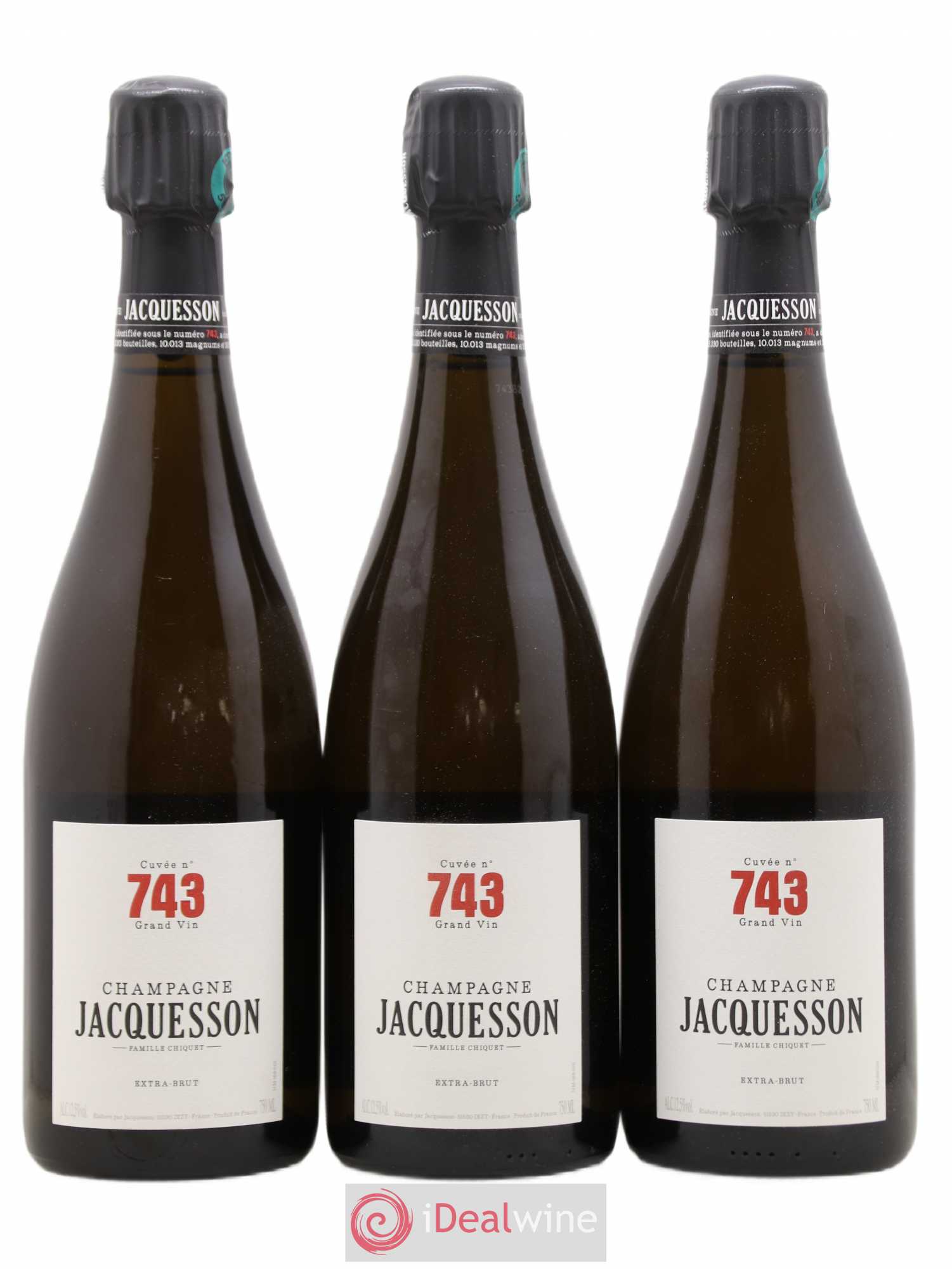 Cuvée 743 Extra-Brut Jacquesson (sans prix de réserve) - Lot de 3 bouteilles - 0