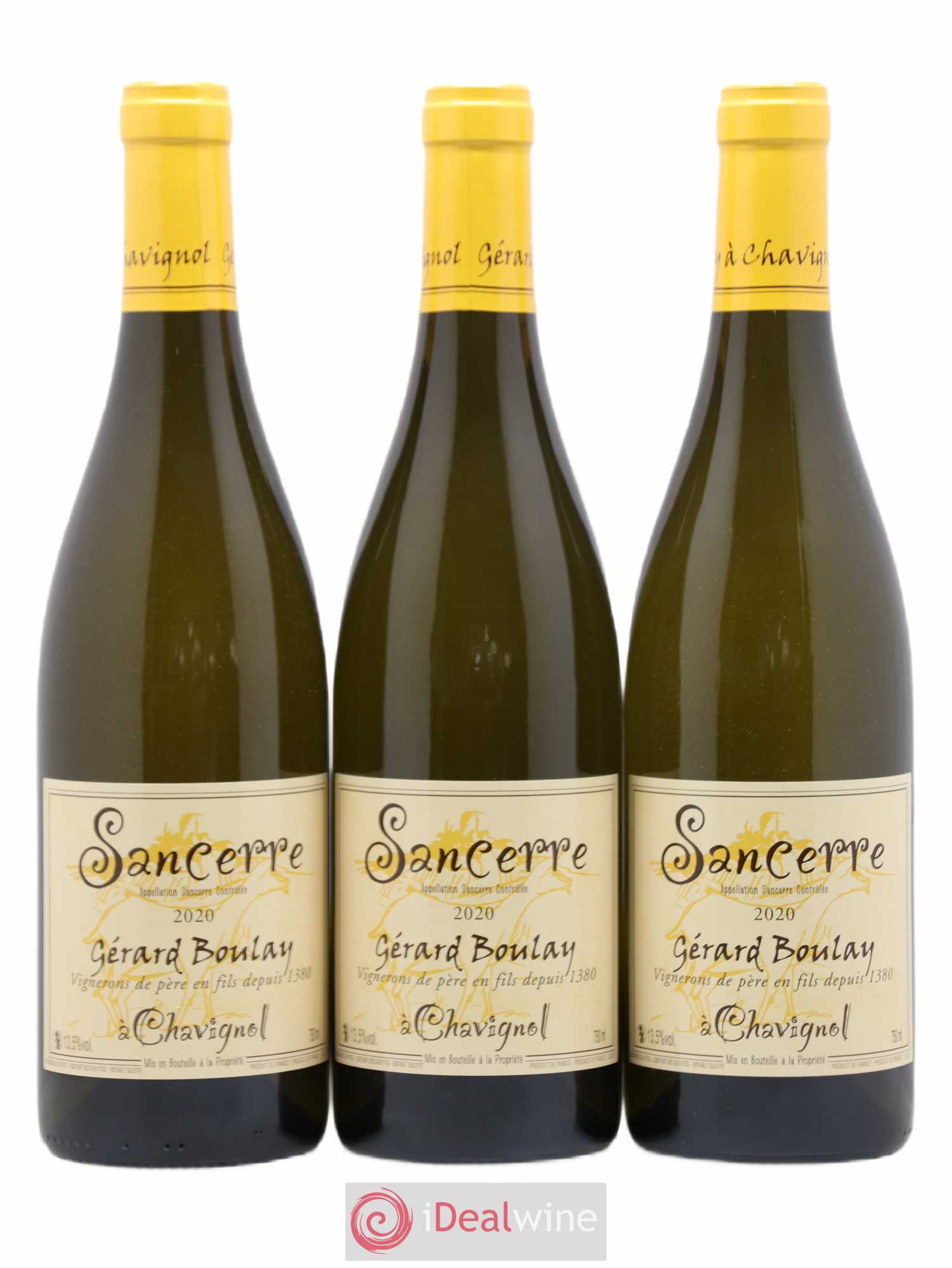 Sancerre Gérard Boulay (sans prix de réserve) 2020 - Lot de 3 bouteilles - 0