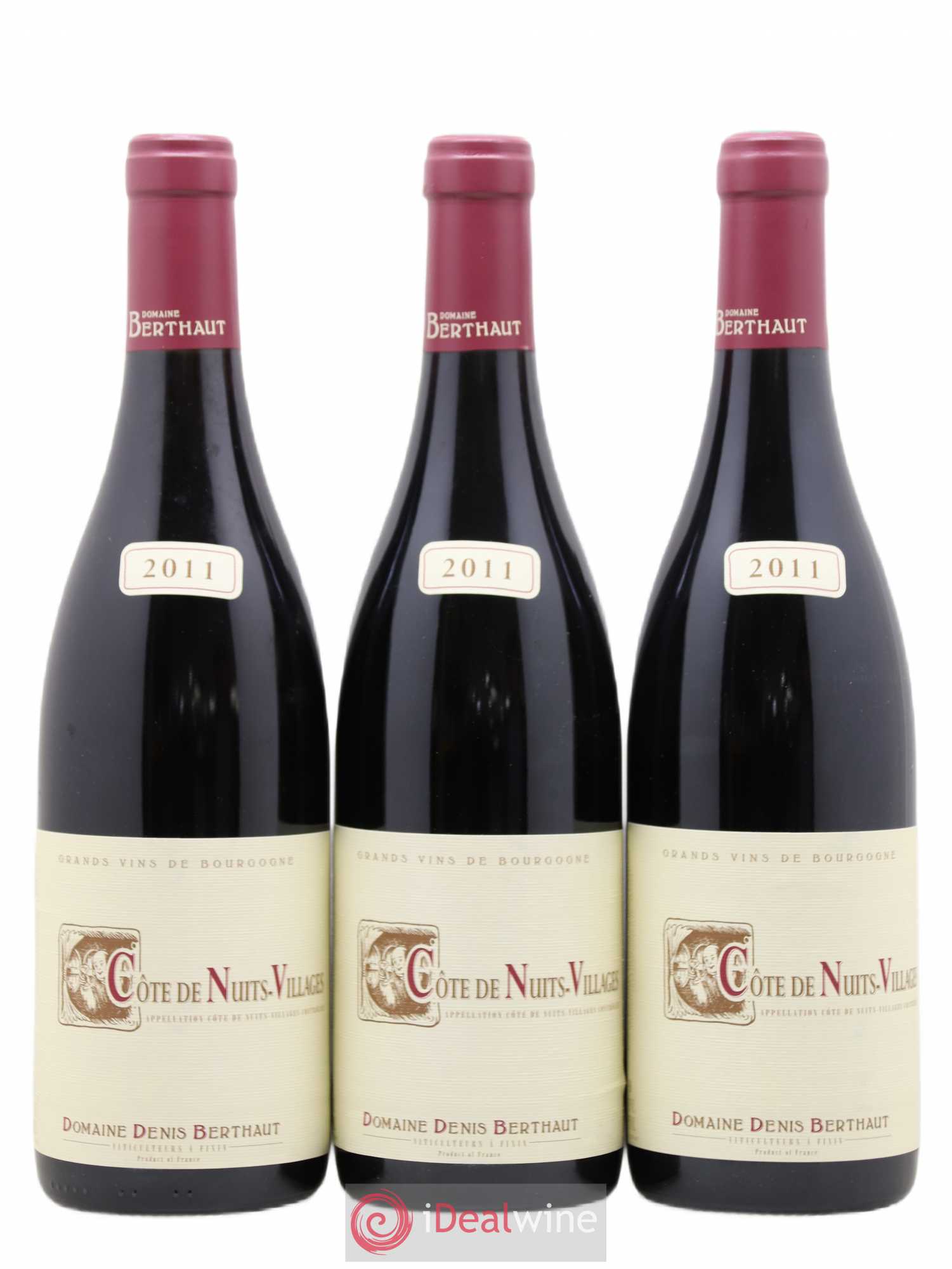 Côte de Nuits-Villages Domaine Berthaut Gerbet (sans prix de réserve) 2011 - Posten von 3 Flaschen - 0