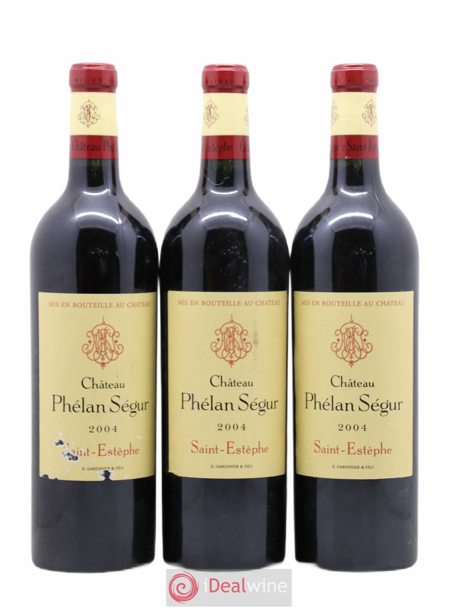Château Phélan Ségur (sans prix de réserve) 2004 - Lot de 3 bouteilles - 0