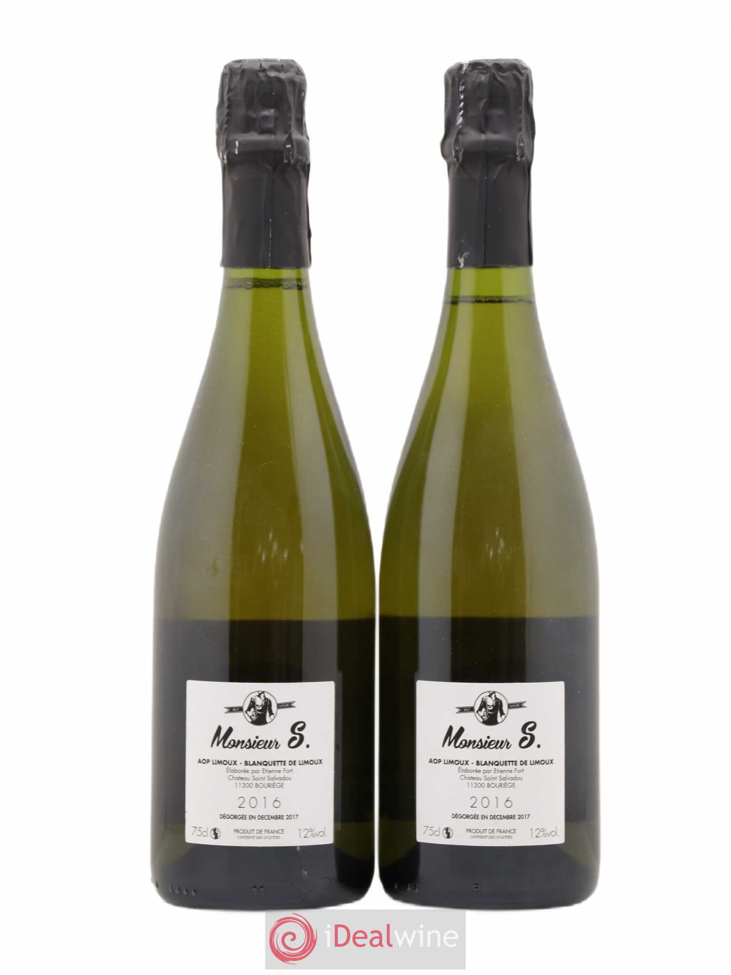 Vin de France Blanquette de Limoux Monsieur S. Etienne Fort (no reserve) 2016 - Lot of 2 bottles - 1