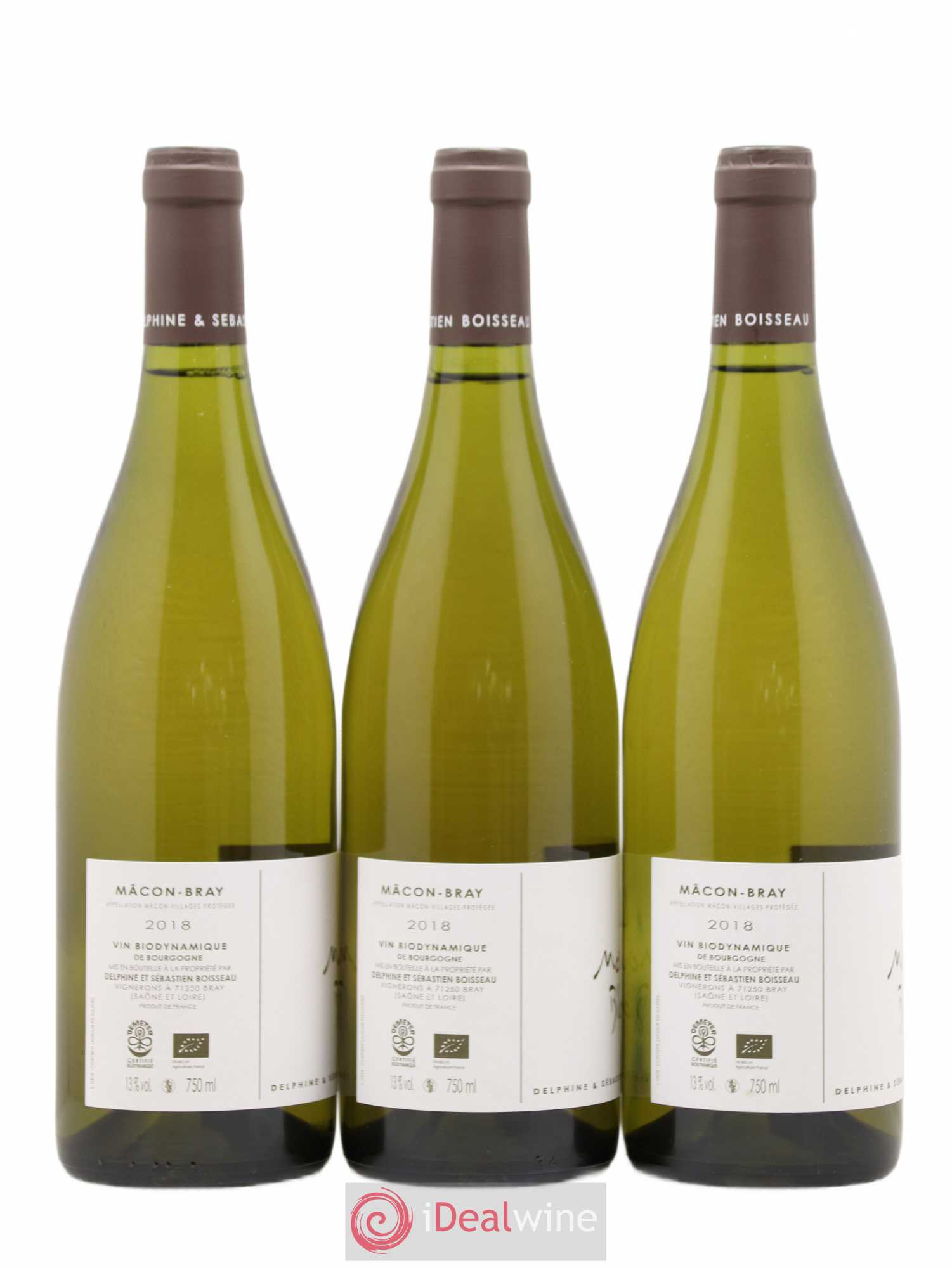 Mâcon Bray Mouton Le Mouton Blanc Boisseau (sans prix de réserve) 2018 - Posten von 3 Flaschen - 1
