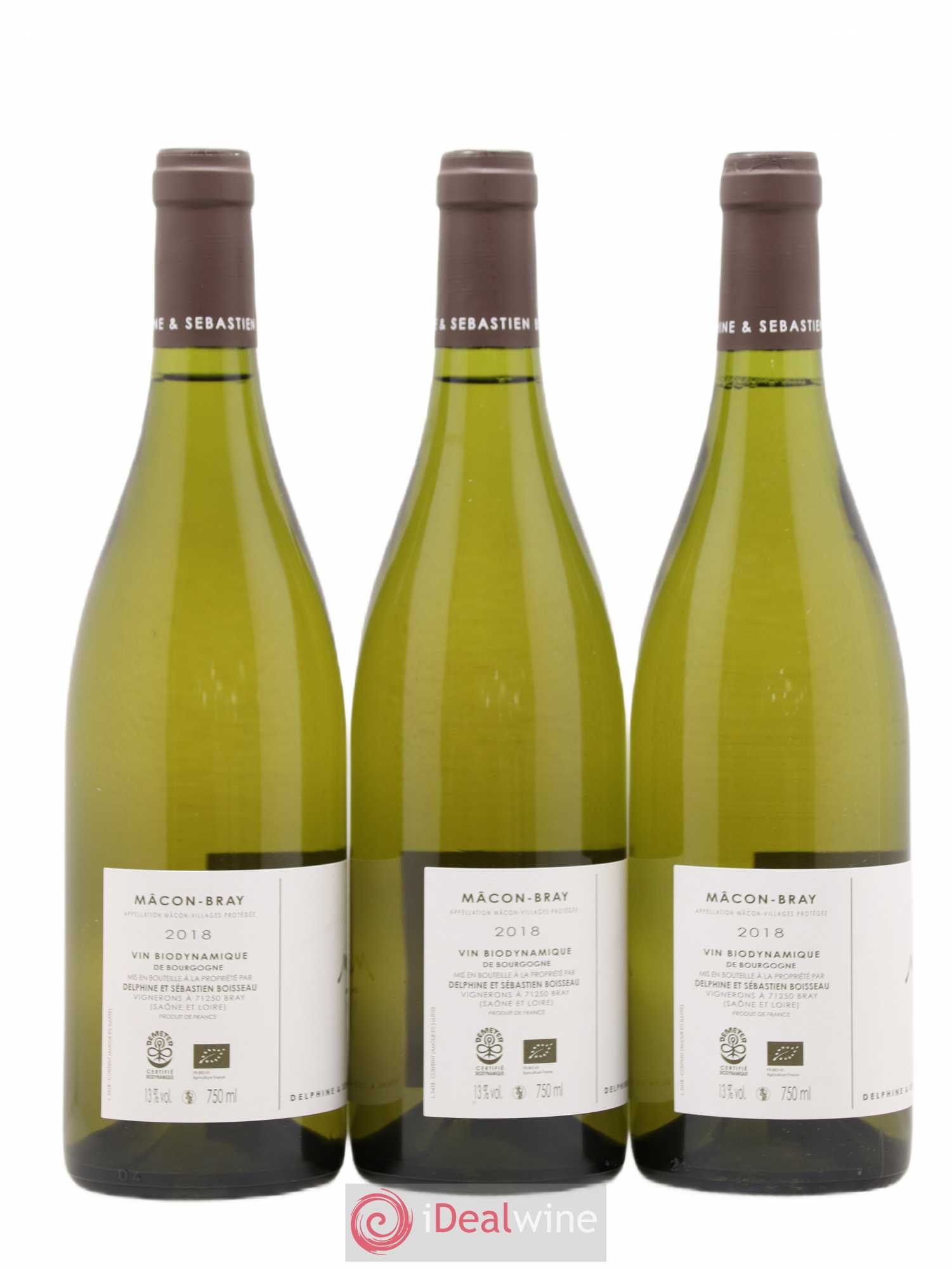Mâcon Bray Mouton Le Mouton Blanc Boisseau (sans prix de réserve) 2018 - Posten von 3 Flaschen - 1