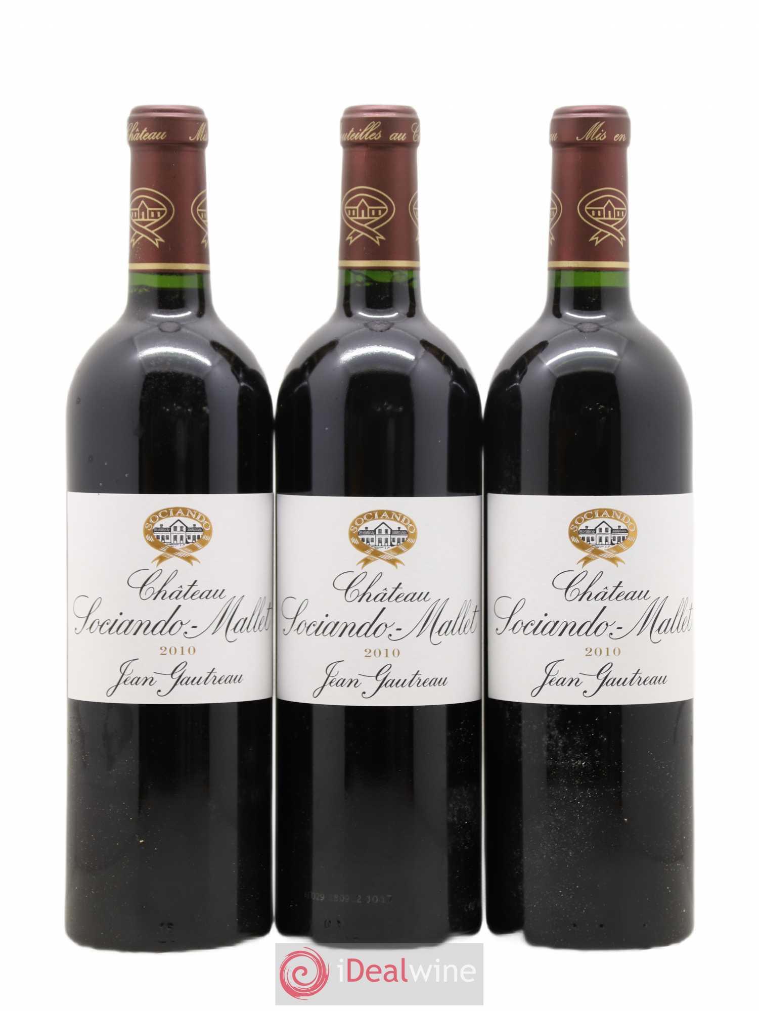 Château Sociando Mallet (sans prix de réserve) 2010 - Lot de 3 bouteilles - 0