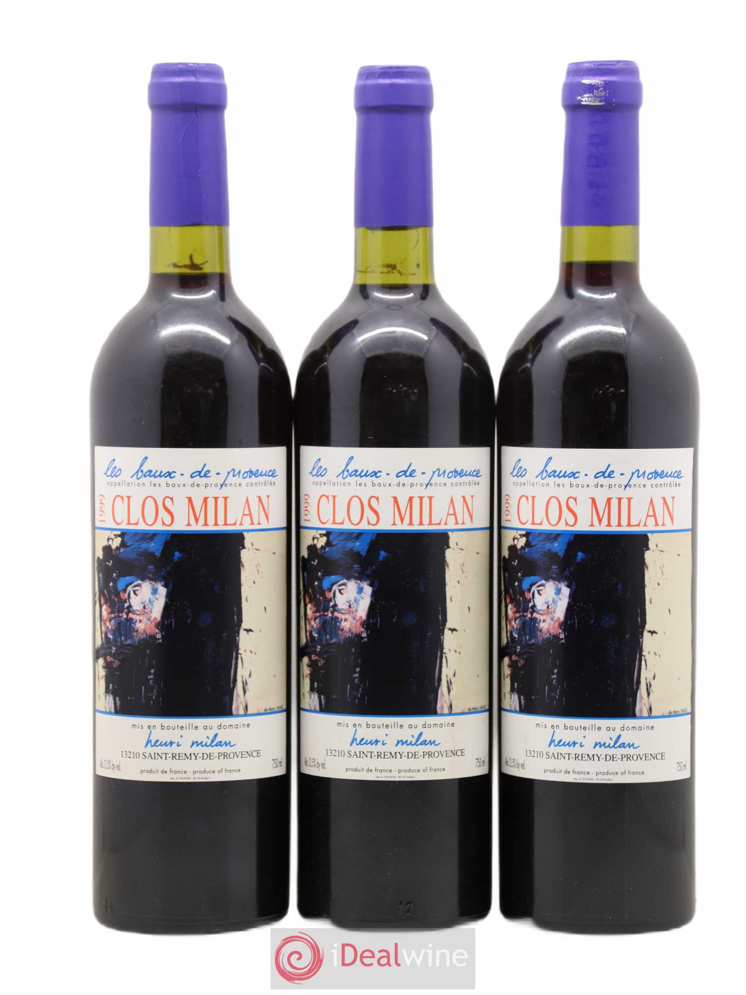 Baux de Provence Clos Milan Henri Milan (sans prix de réserve) 1999 - Lot de 3 bouteilles - 0