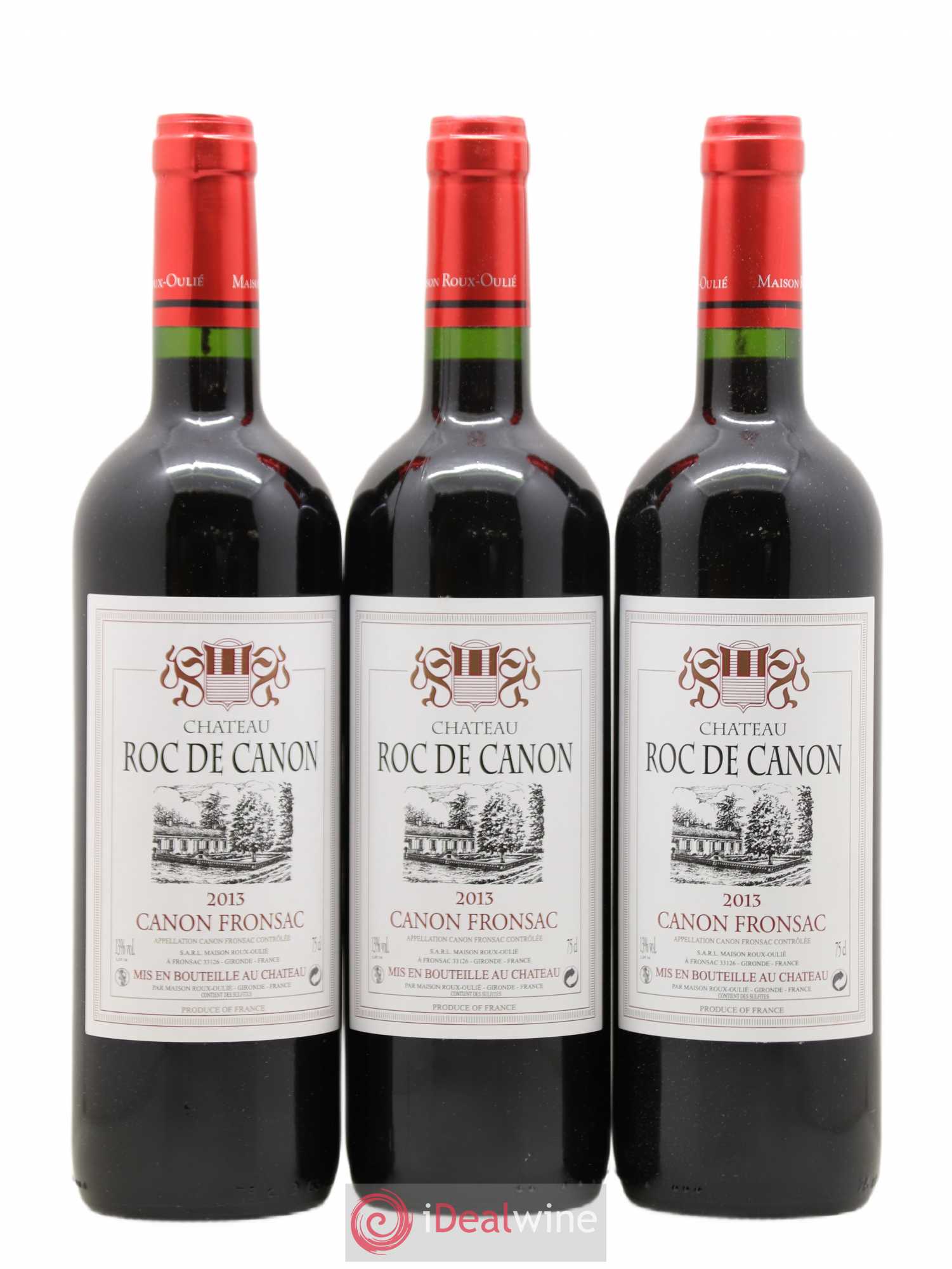 Canon-Fronsac Château Roc de Canon (sans prix de réserve) 2013 - Posten von 3 Flaschen - 0