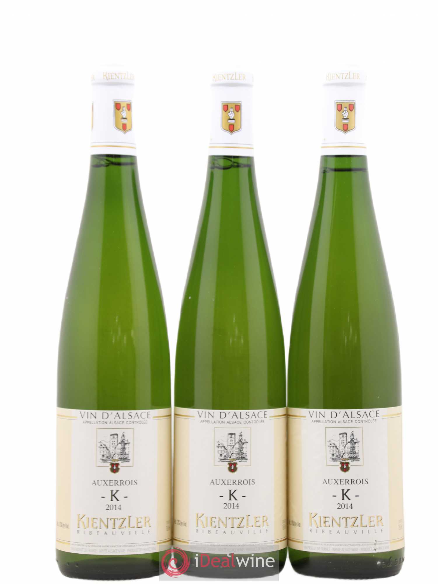 Alsace Auxerrois K André Kientzler (sans prix de réserve) 2014 - Posten von 3 Flaschen - 0