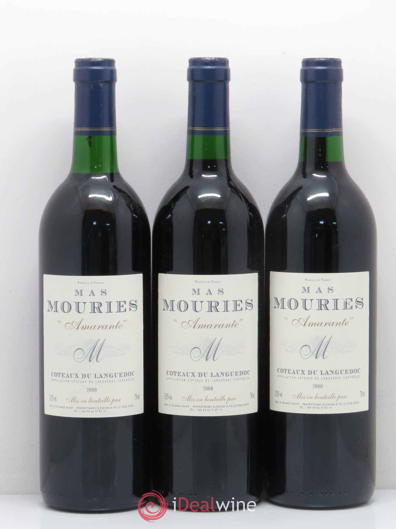 Languedoc Amarante Mas Mouries 2000 - Posten von 3 Flaschen - 0