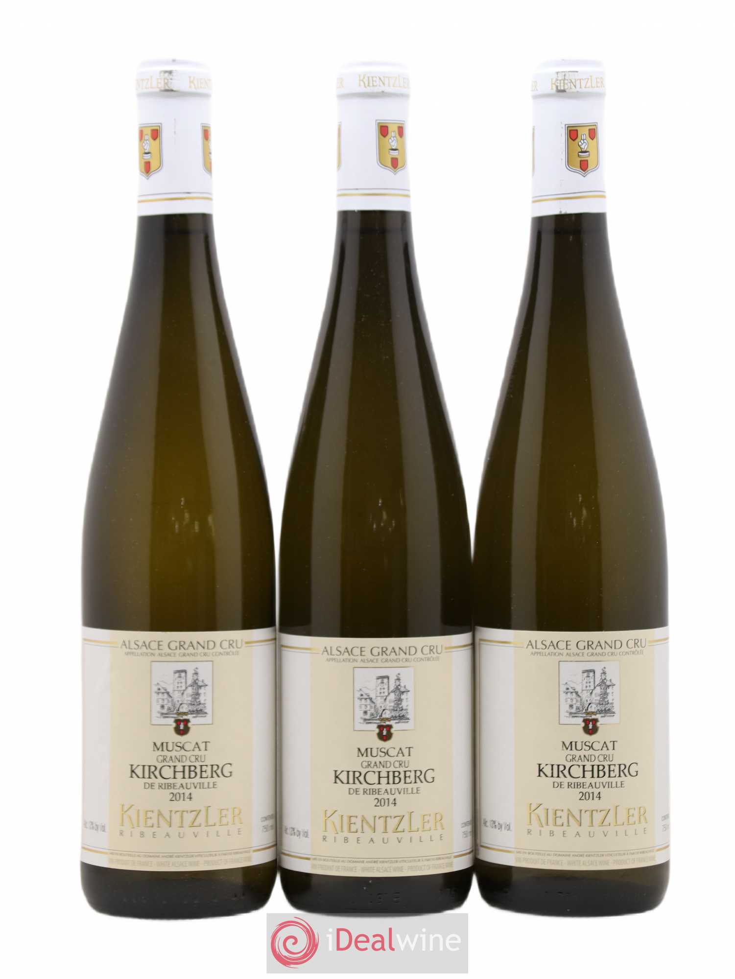 Alsace Muscat Grand Cru Kirchberg de Ribeauvillé Kientzler (sans prix de réserve) 2014 - Lot de 3 bouteilles - 0