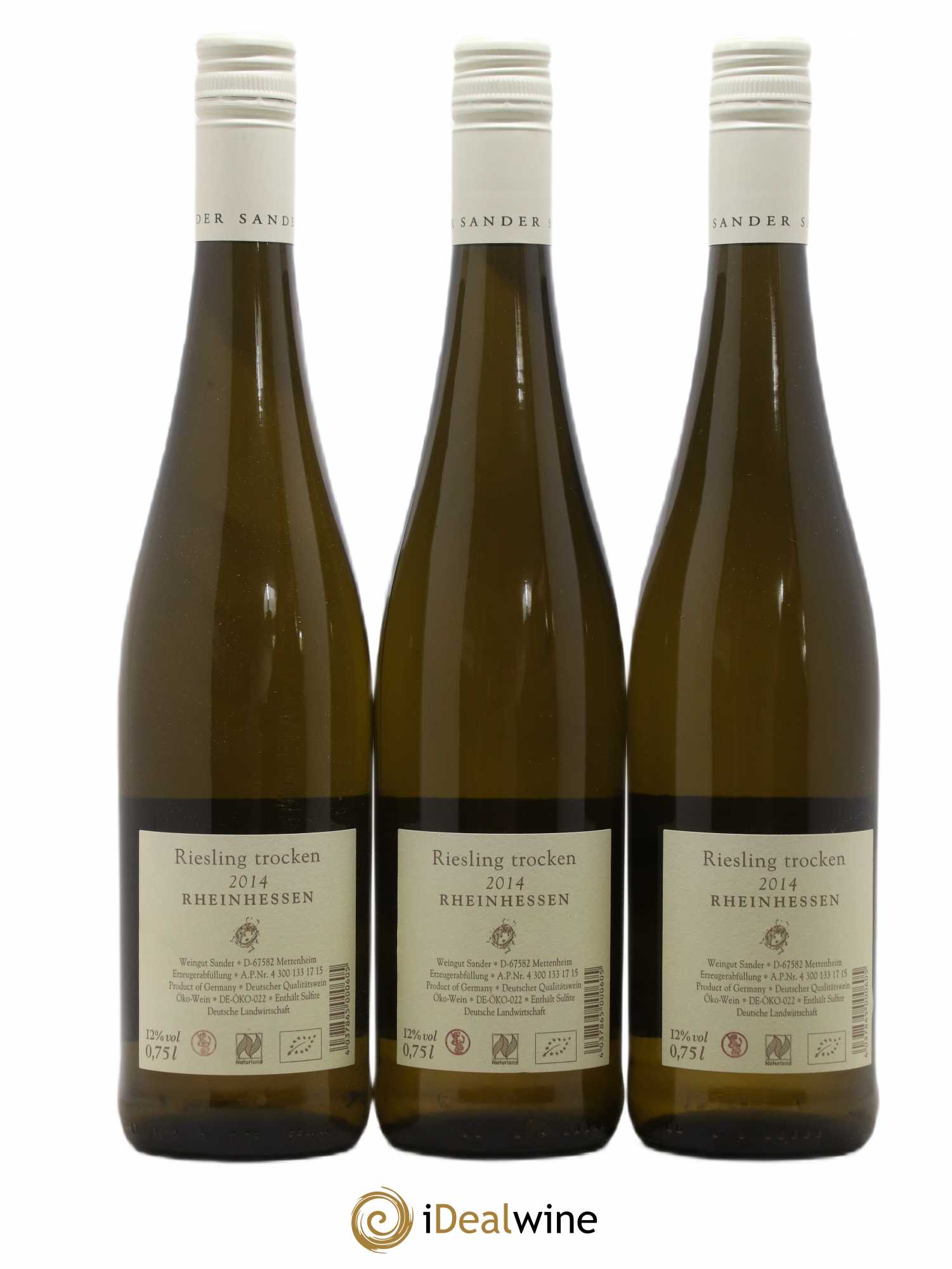 Riesling Trocken Sander (sans prix de réserve) 2014 - Posten von 3 Flaschen - 1