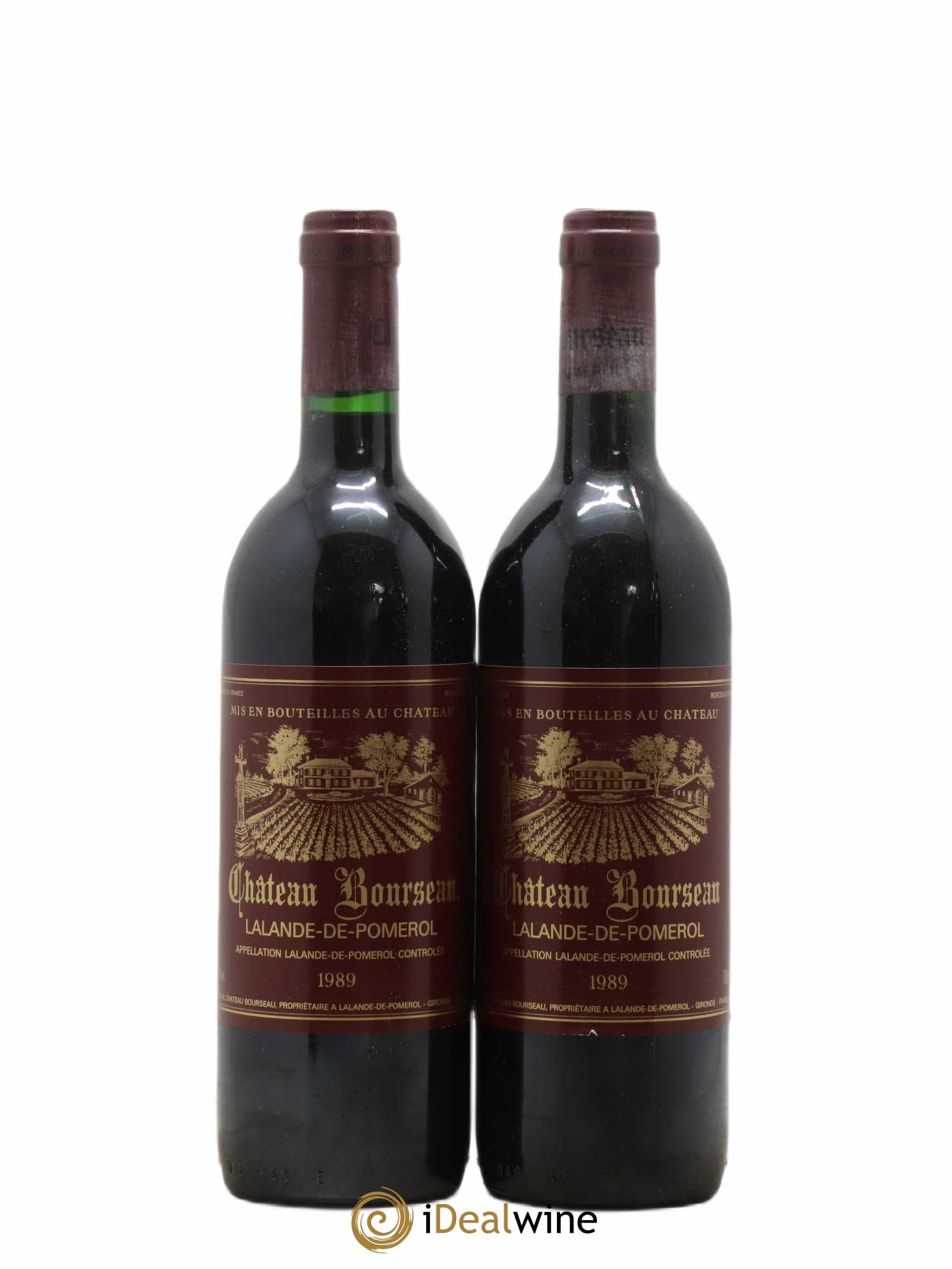 Lalande-de-Pomerol Château Bourseau 1989 - Lot de 2 bouteilles - 0