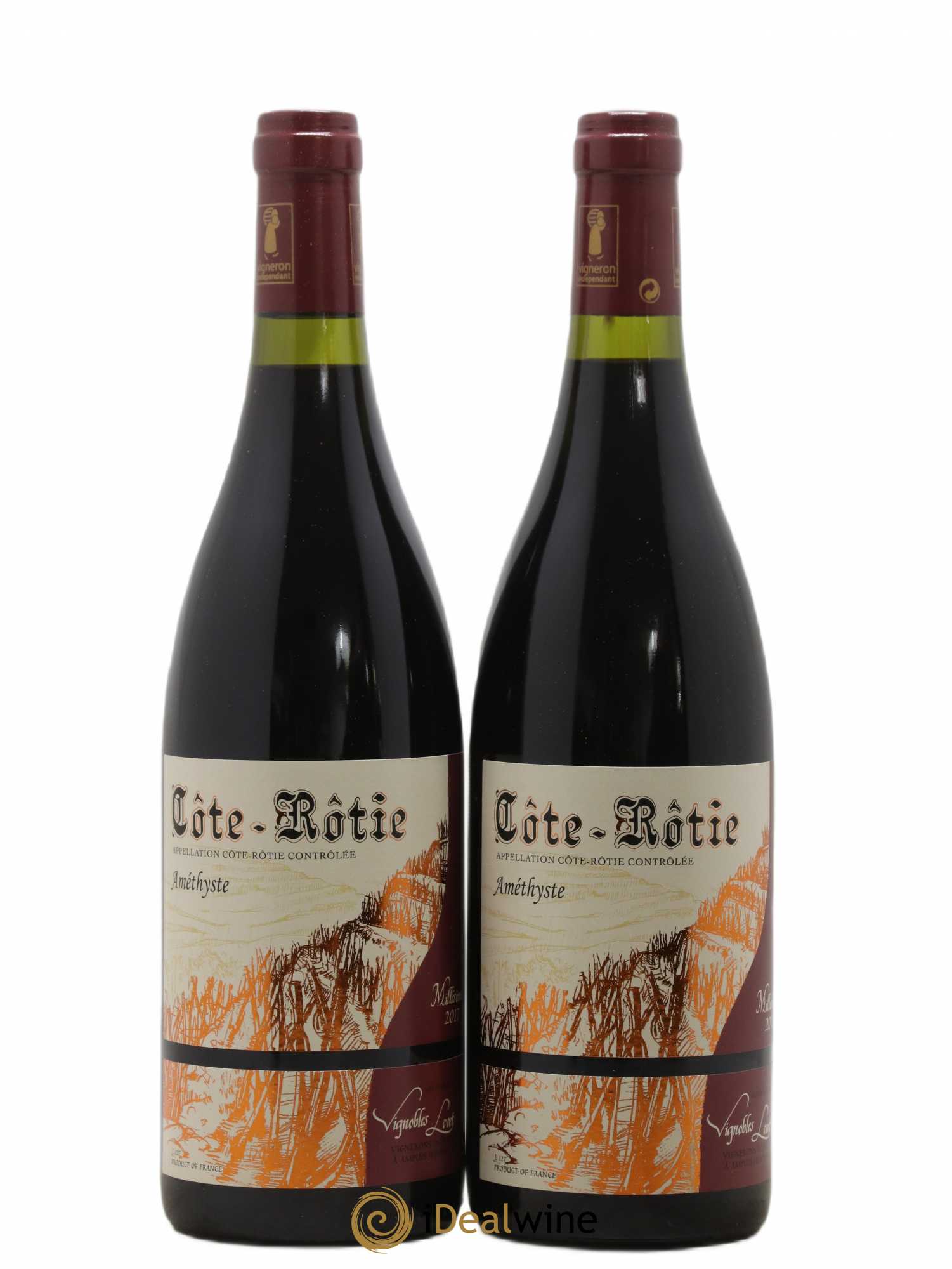 Côte-Rôtie Améthyste Vignobles Levet (sans prix de réserve) 2017 - Lot de 2 bouteilles - 0