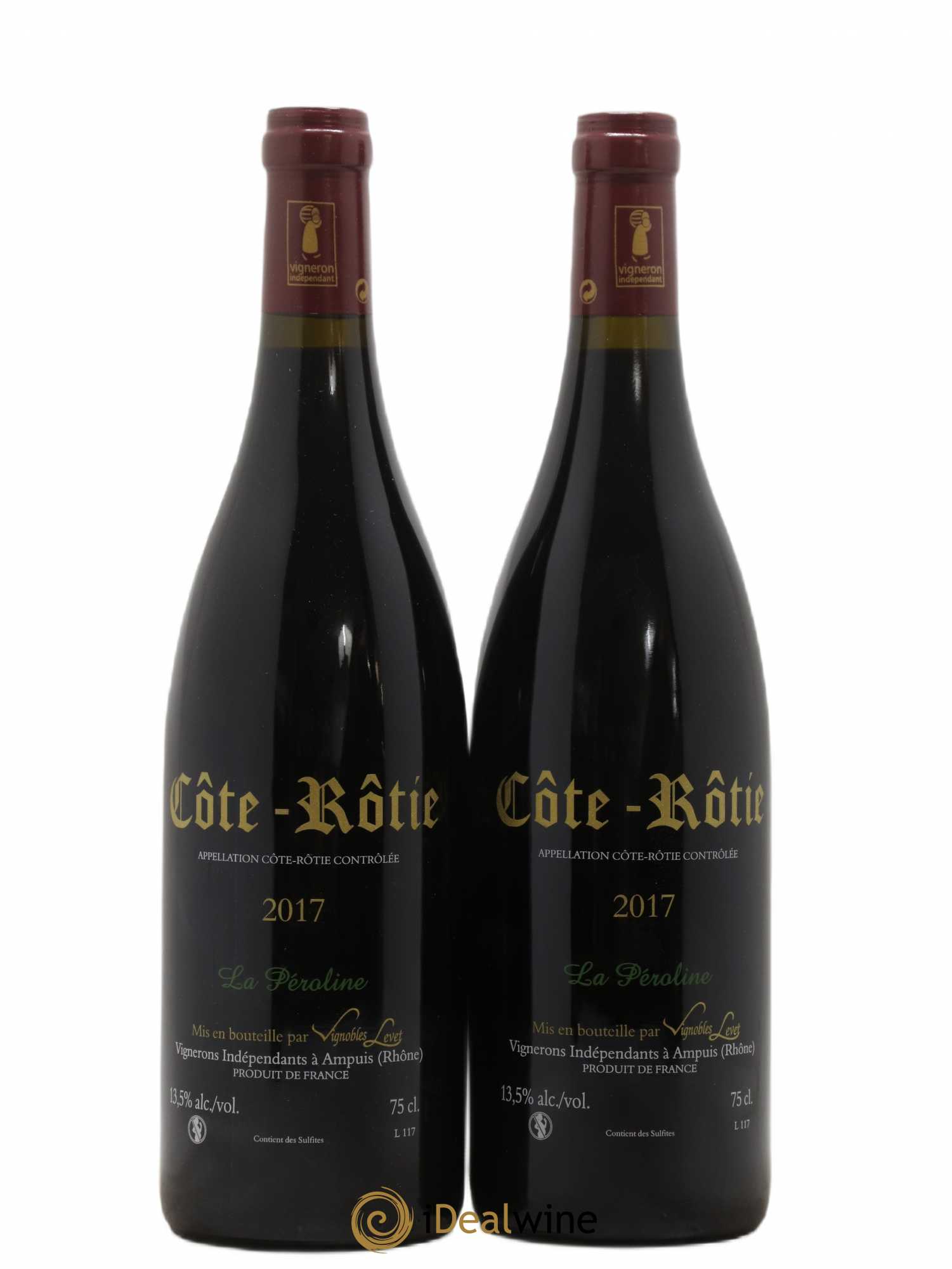 Côte-Rôtie La Péroline Vignobles Levet 2017 - Lot de 2 bouteilles - 1