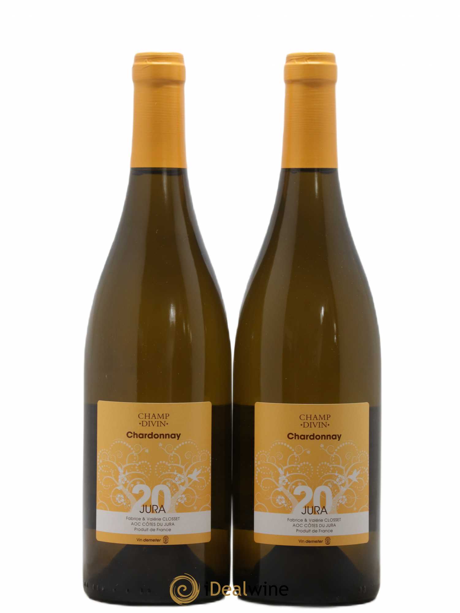 Côtes du Jura Chardonnay Champ Divin 2020 - Lot de 2 bouteilles - 0