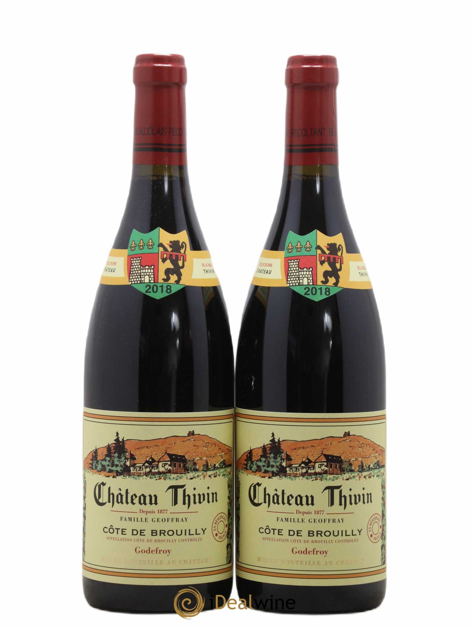 Côte de Brouilly Cuvée Godefroy Château Thivin 2018 - Lot de 2 bouteilles - 0