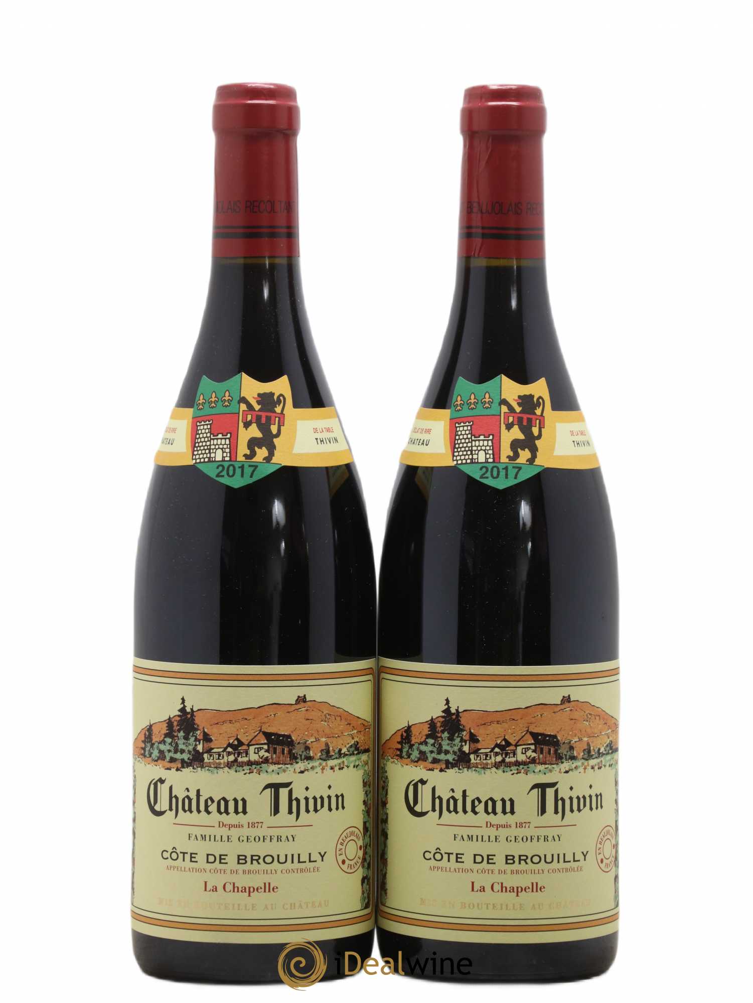 Côte de Brouilly Cuvée La Chapelle Château Thivin 2017 - Lot de 2 bouteilles - 0