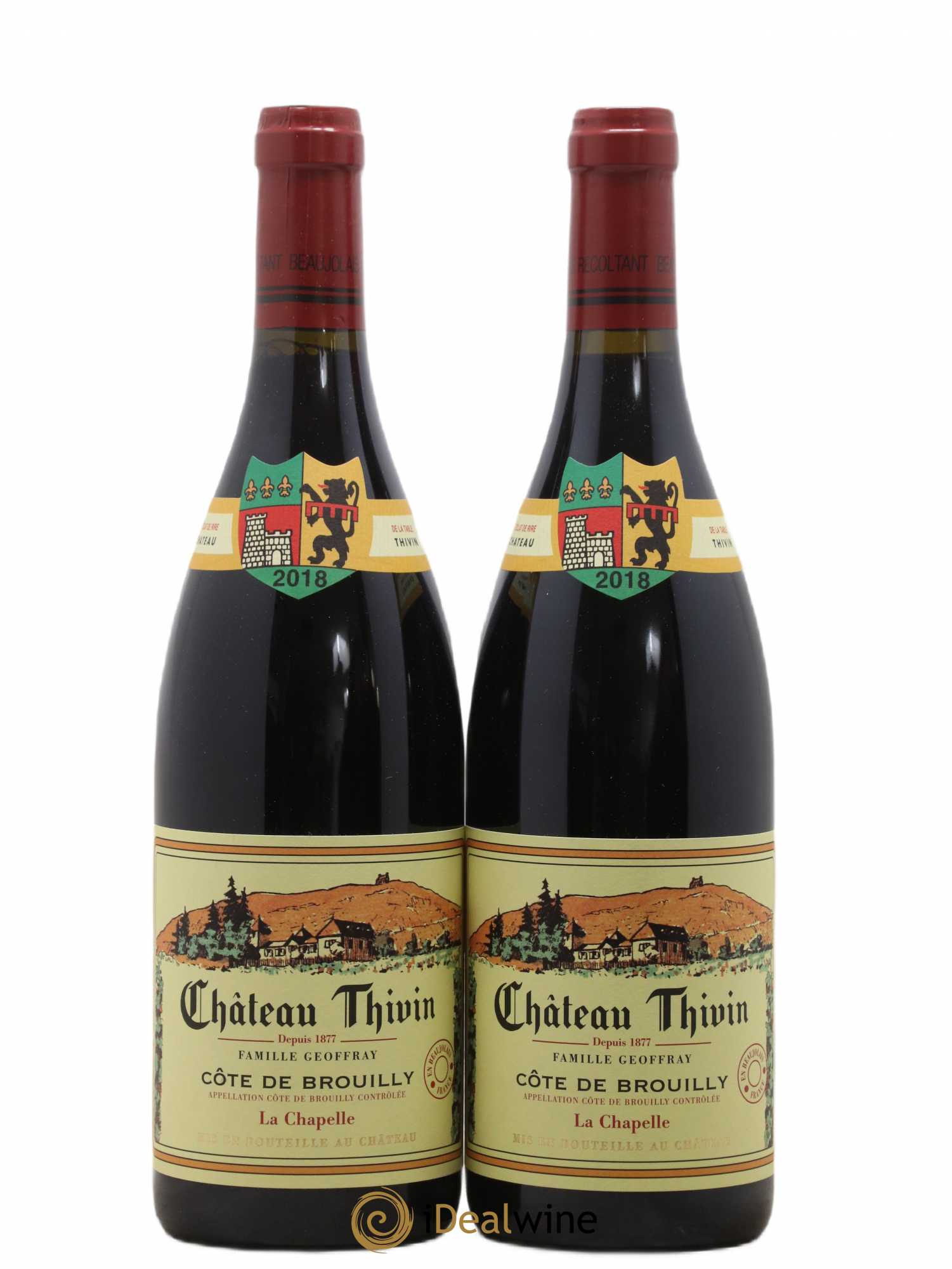 Côte de Brouilly Cuvée La Chapelle Château Thivin 2018 - Lot de 2 bouteilles - 0