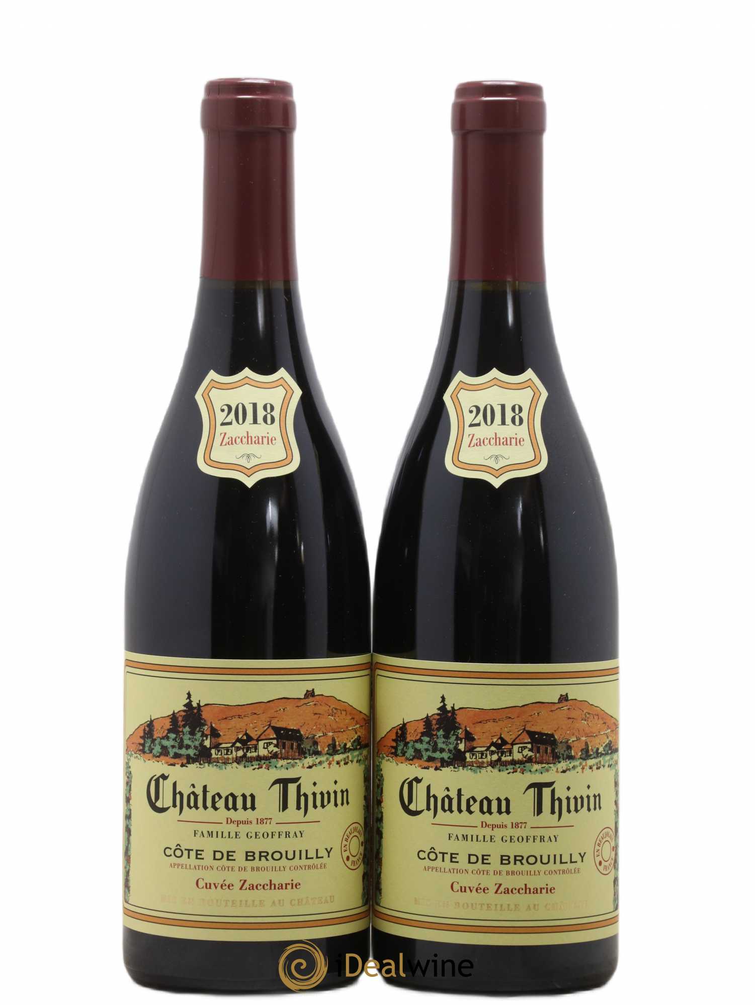 Côte de Brouilly Cuvée Zaccharie Château Thivin 2018 - Lot de 2 bouteilles - 0