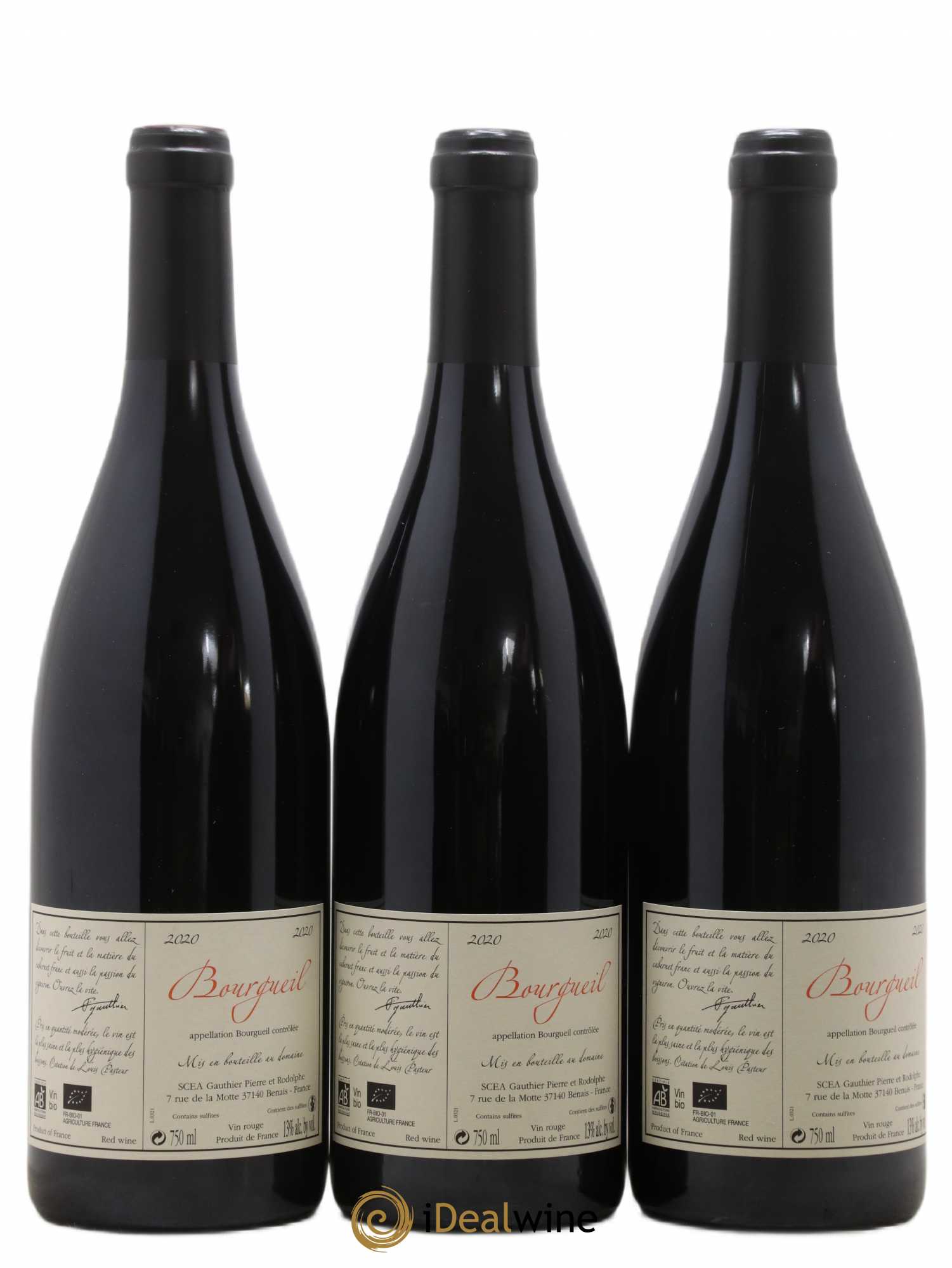 Bourgueil Jour de Soif Domaine du Bel Air  (sans prix de réserve) 2020 - Lot de 3 bouteilles - 1