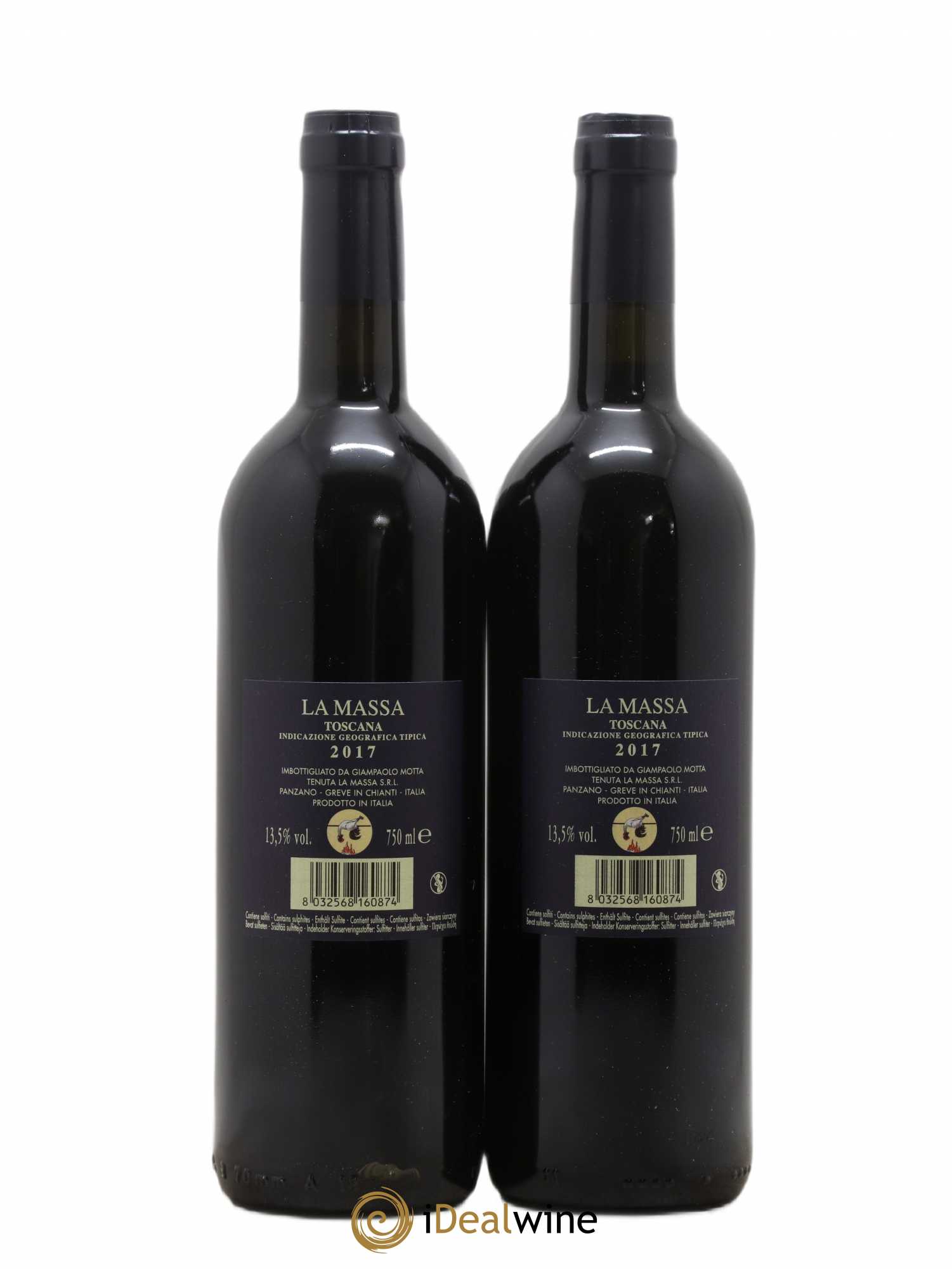 Toscana IGT La Massa Fattoria La Massa (sans prix de réserve) 2017 - Lotto di 2 bottiglie - 1