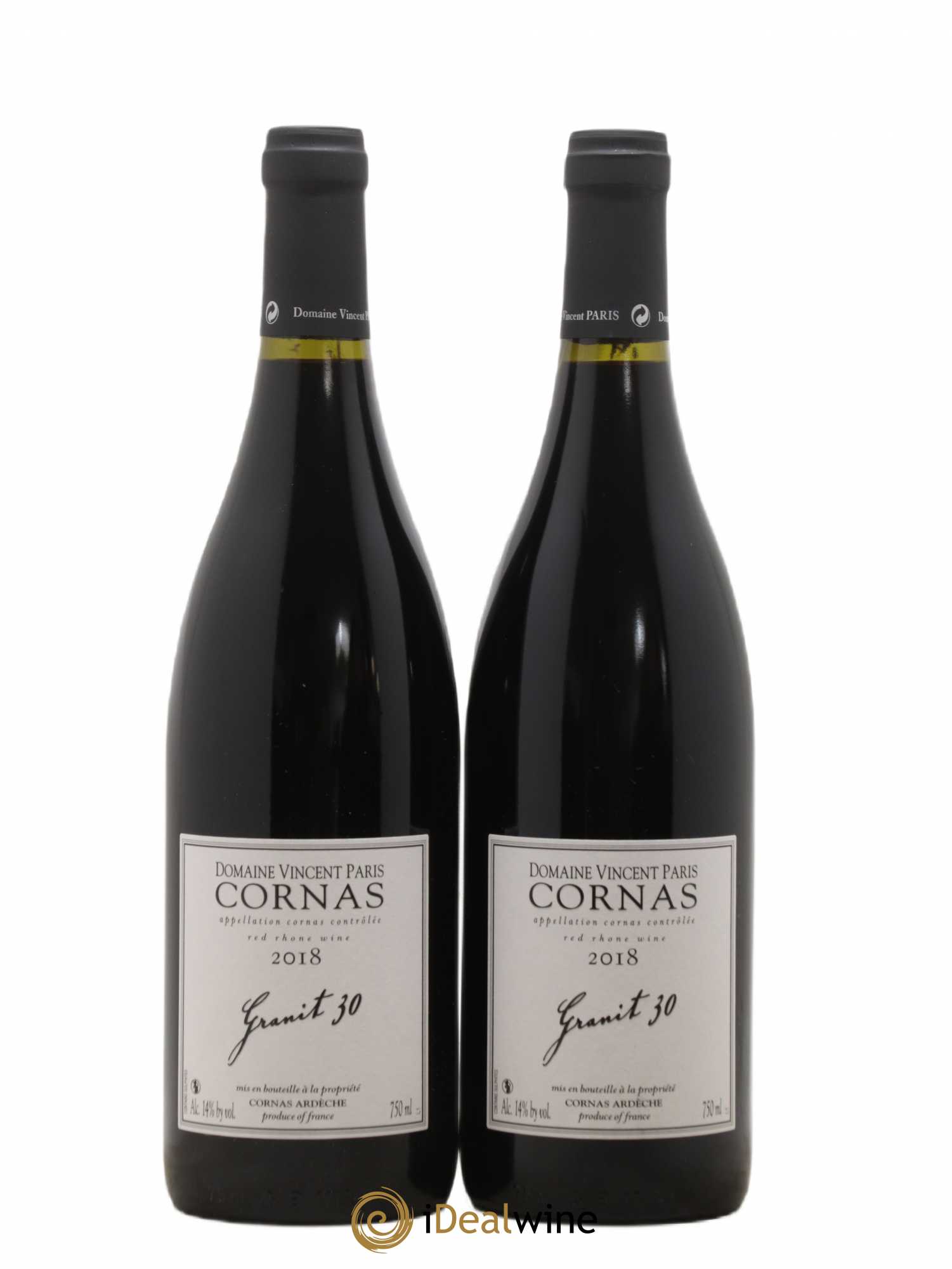 Cornas Granit 30 Vincent Paris (sans prix de réserve) 2018 - Lot de 2 bouteilles - 0