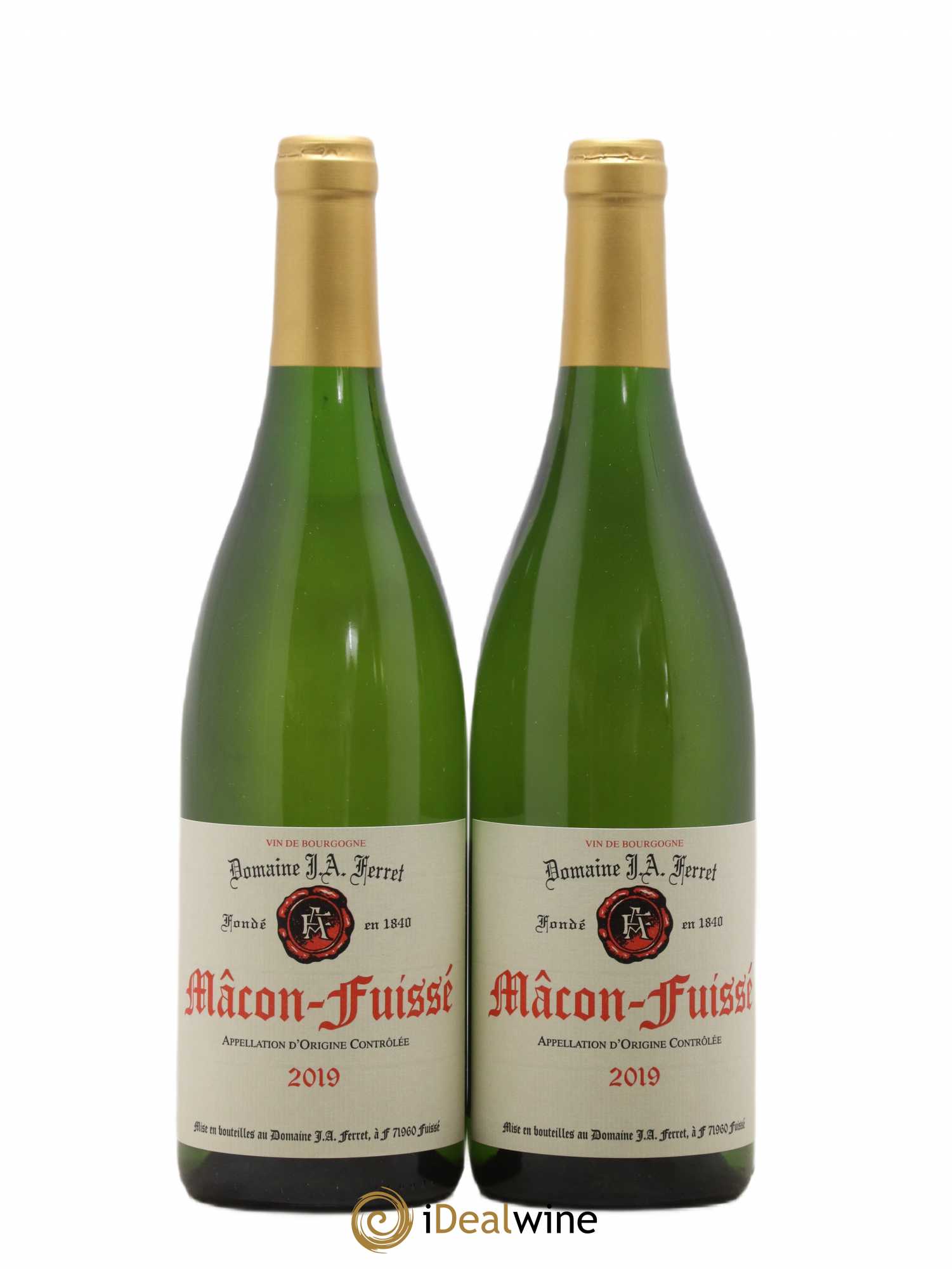 Mâcon-Fuissé J.A. Ferret (Domaine) (sans prix de réserve) 2019 - Lot de 2 bouteilles - 0